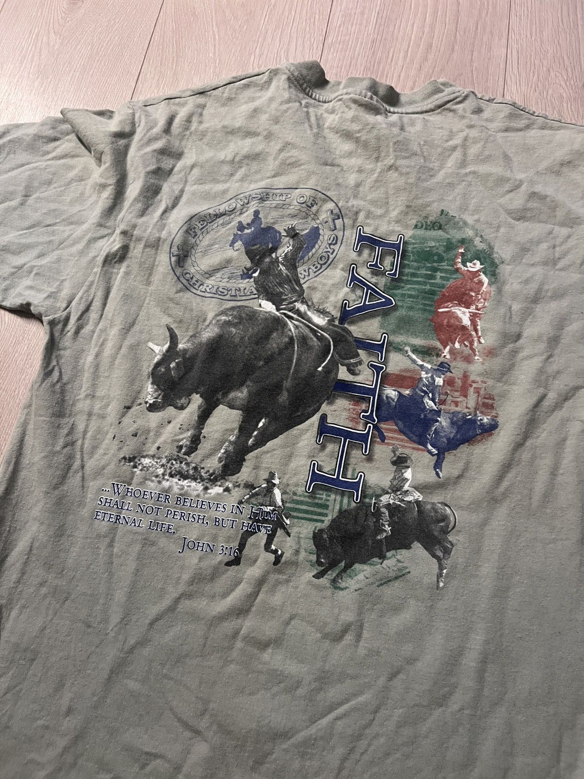 Other Vintage Christian Cowboy Felloweship John 3:16 T Shirt Y2K Size US L / EU 52-54 / 3 - 1 Thumbnail
