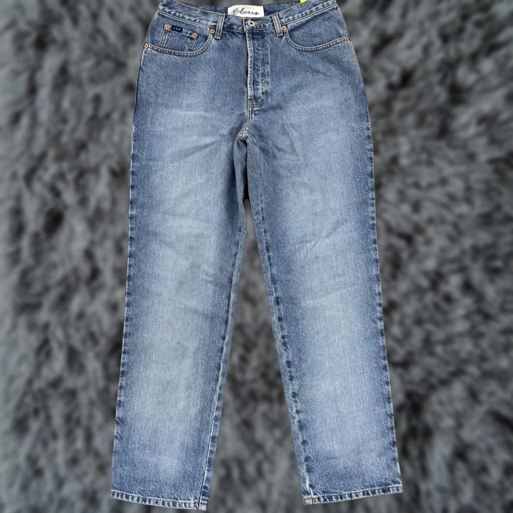 Express VINTAGE Express Bleus Jeans Womens 31x32 High Rise 90s Button Fly Blue NWT Jeans Size 34" / US 12 / IT 48 - 1 Thumbnail