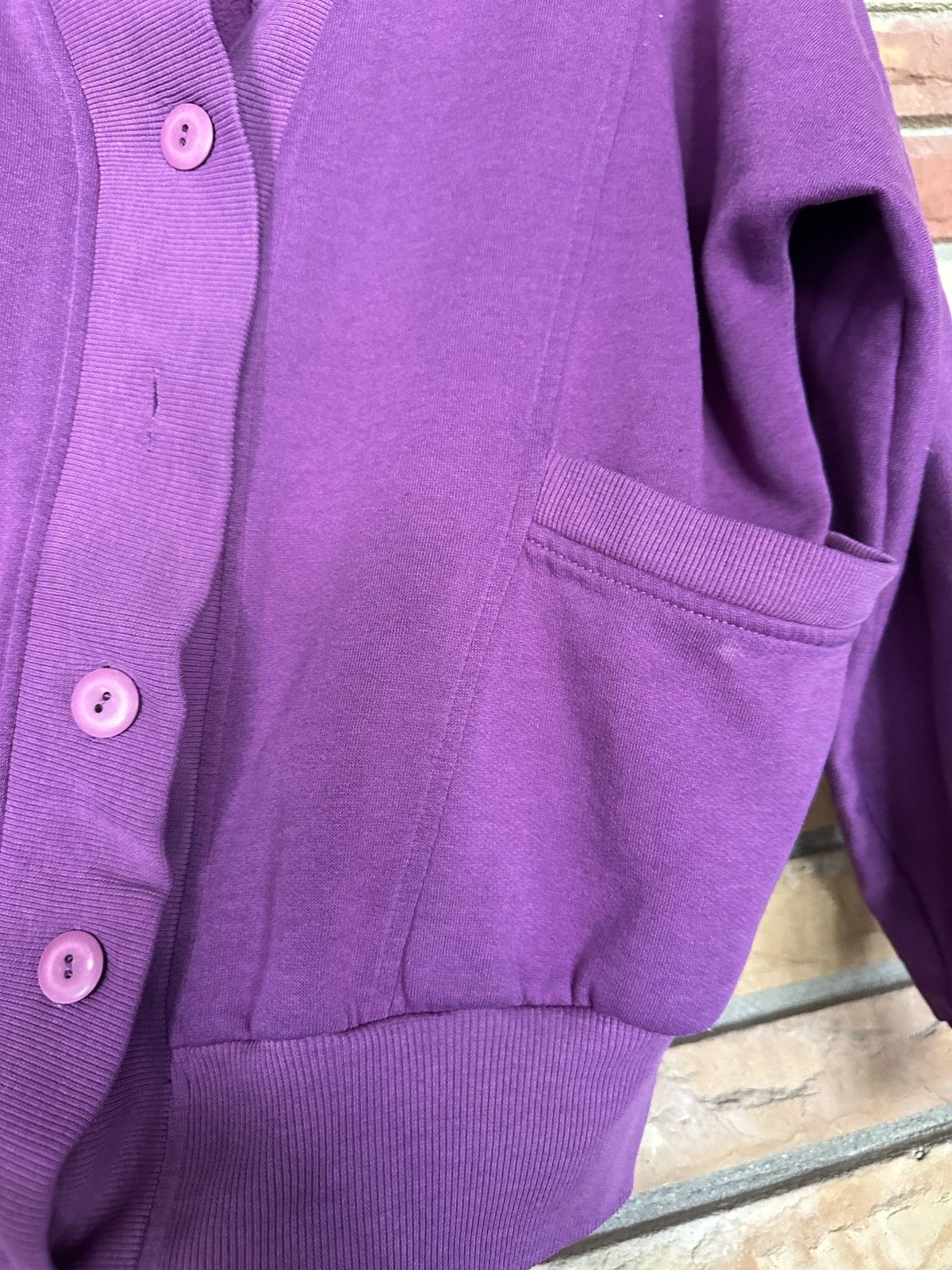 Vintage Vintage 80s Purple Oversized Cardigan Sweater Size S / US 4 / IT 40 - 7 Thumbnail