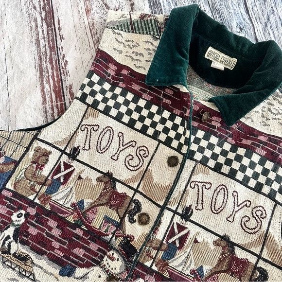 Vintage Vintage Toy-Themed Vest with Snowman Design Size XL / US 12-14 / IT 48-50 - 5 Thumbnail