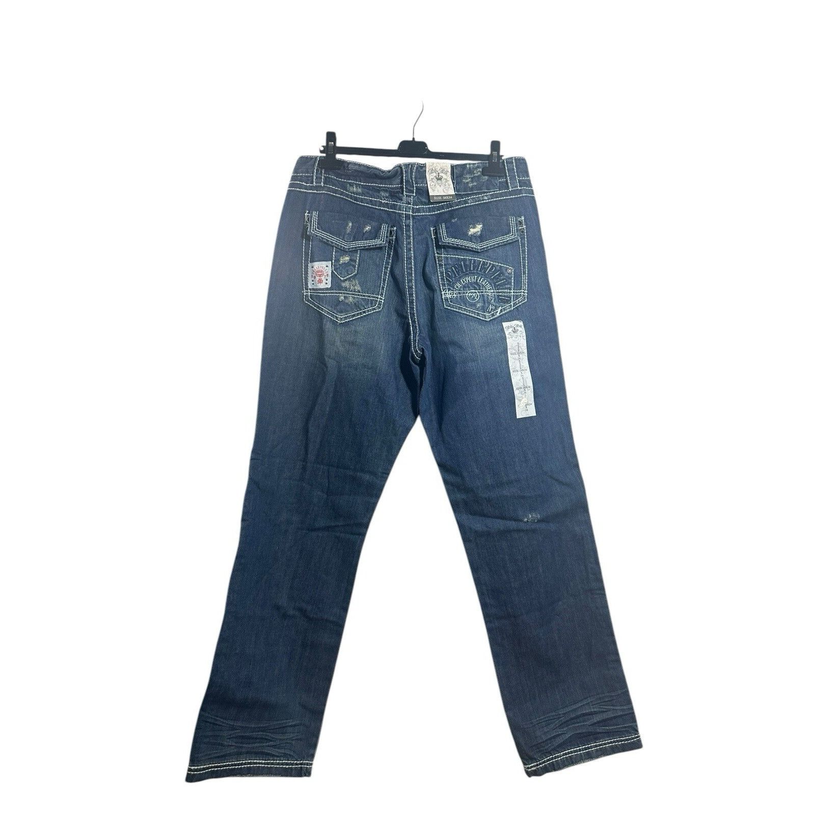 Pelle Pelle VTG Pelle Pelle Baggy Jeans Men's 38-34 Blue Hip Hop Whisker Size US 38 / EU 54 - 5 Thumbnail