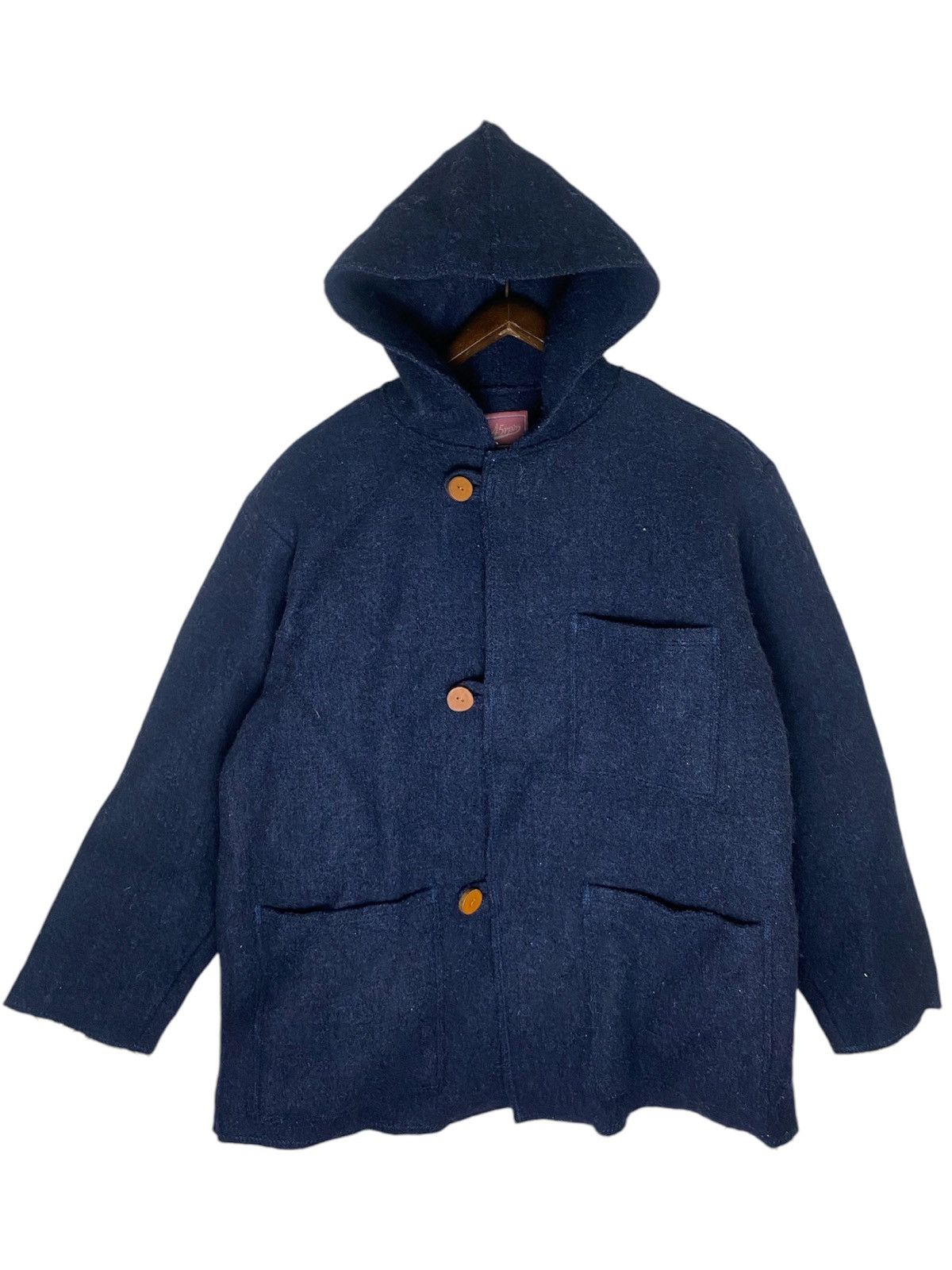 45rpm Vintage Japanese Brand 45 rpm Hooded Wool Jacket Size US L / EU 52-54 / 3 - 1 Thumbnail