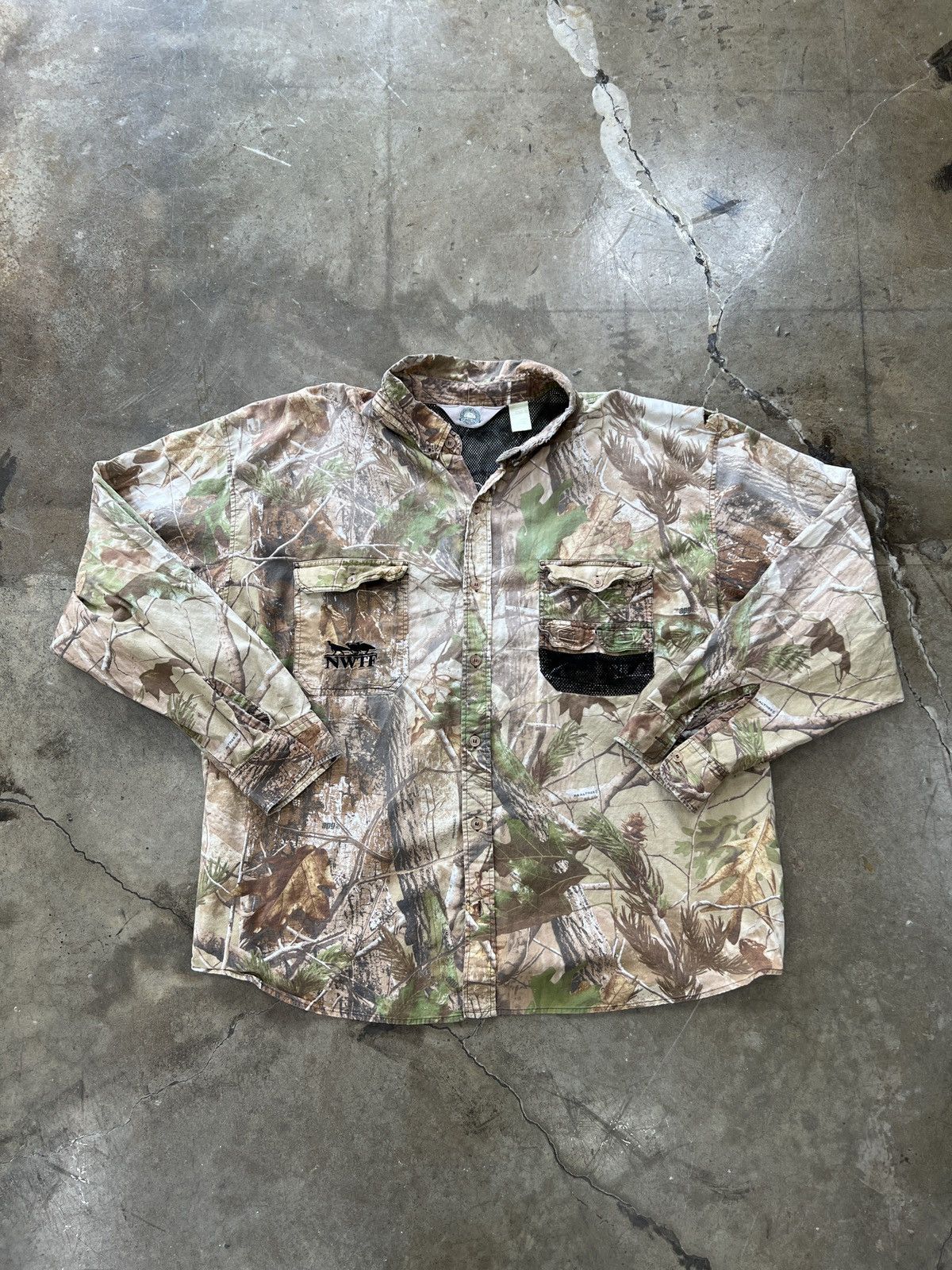 Vintage Vintage American Tradition Realwood Camo Mesh Lined Shirt XXL Size US XXL / EU 58 / 5 - 2 Thumbnail