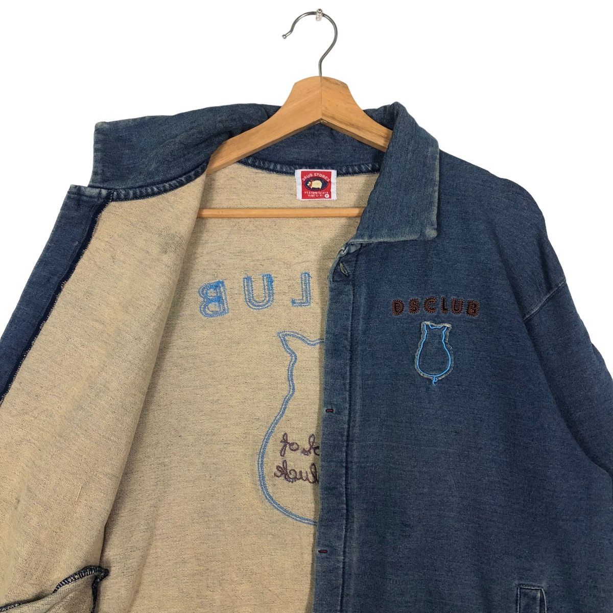 Hysteric Glamour 🔥90’s Biker Denim Jacket Drug Store’s Big Logo Racer Size US M / EU 48-50 / 2 - 9 Thumbnail