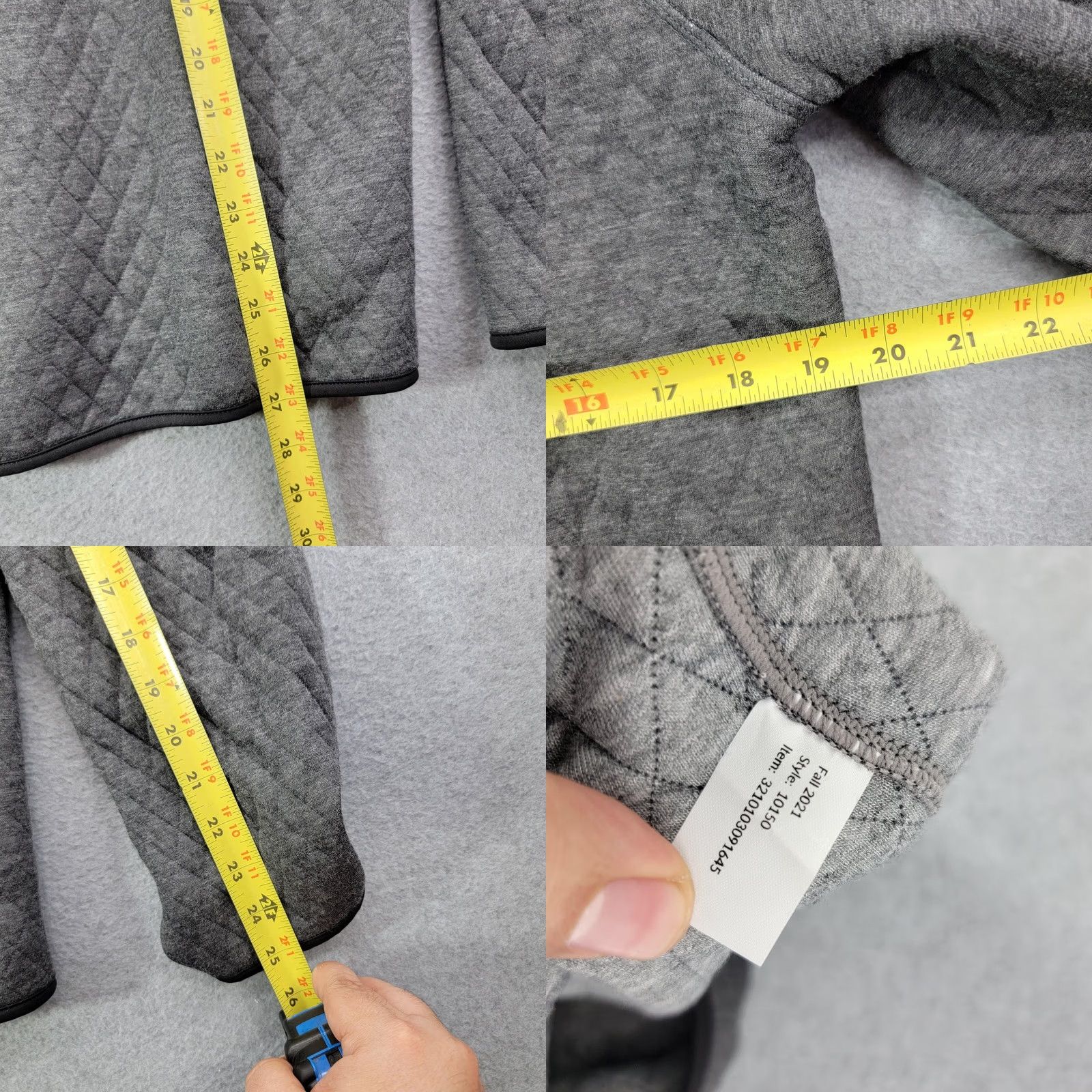 Marine Layer Marine Layer Sweatshirt Mens M Gray Mock Neck Snap Henley Quilted Thermal Size US M / EU 48-50 / 2 - 8 Thumbnail