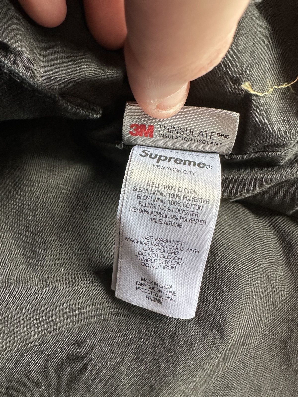Supreme Supreme Flag Quilted Hooded Work Jacket Black Medium Size US M / EU 48-50 / 2 - 10 Thumbnail