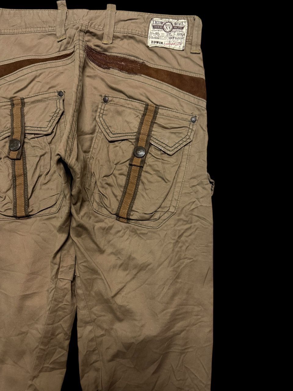 Edwin 💥Rare💥Vintage Edwin 3D Insane Pocket Bushpants Twist Leg Size US 32 / EU 48 - 20 Thumbnail