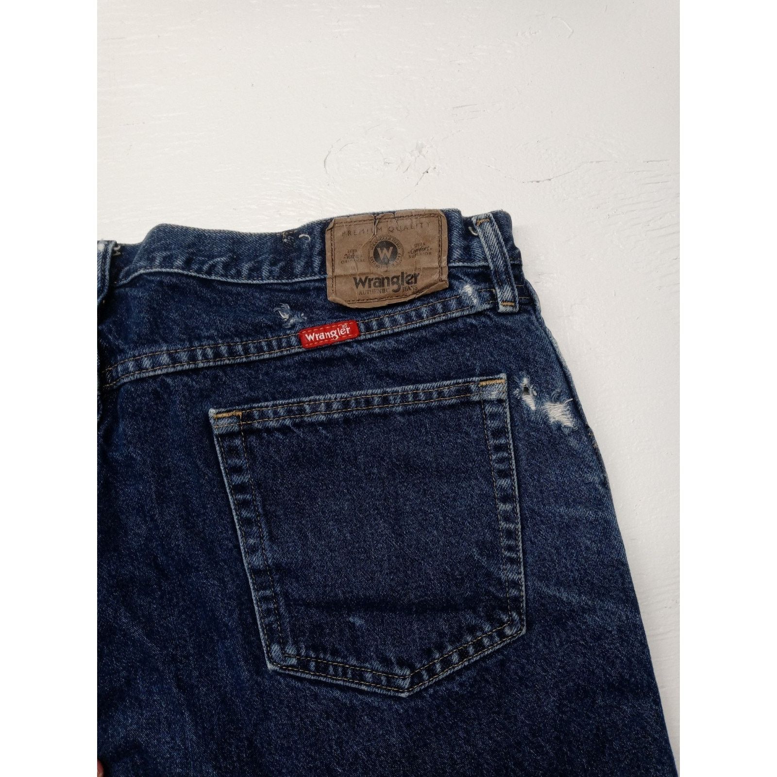 Wrangler Wrangler (40x32) Men's Regular Fit Blue Jeans Size US 40 / EU 56 - 6 Thumbnail