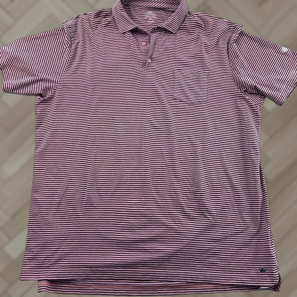 Peter Millar Peter Millar Mountainside Collection Short Sleeve Golf Polo Shirt Mens XXL Pink Shirt Size US XXL / EU 58 / 5 - 1 Thumbnail
