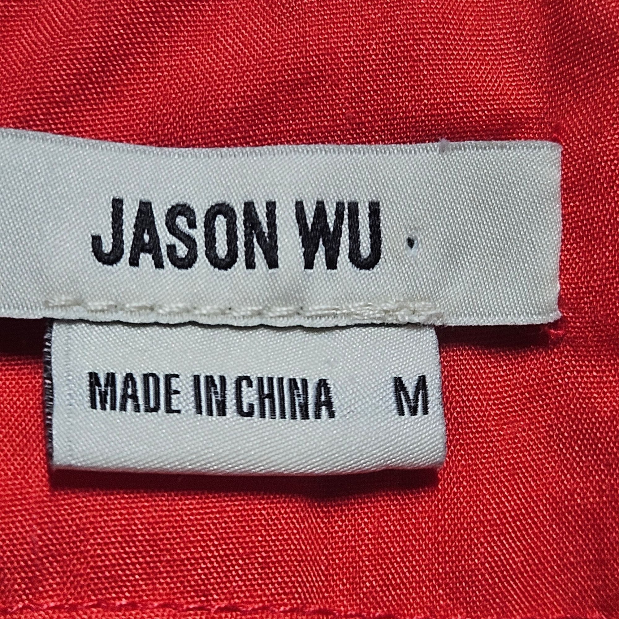 Jason Wu Jason Wu Red Halter Poplin Keyhole Back Maxi Dress Women's M Size M / US 6-8 / IT 42-44 - 2 Thumbnail