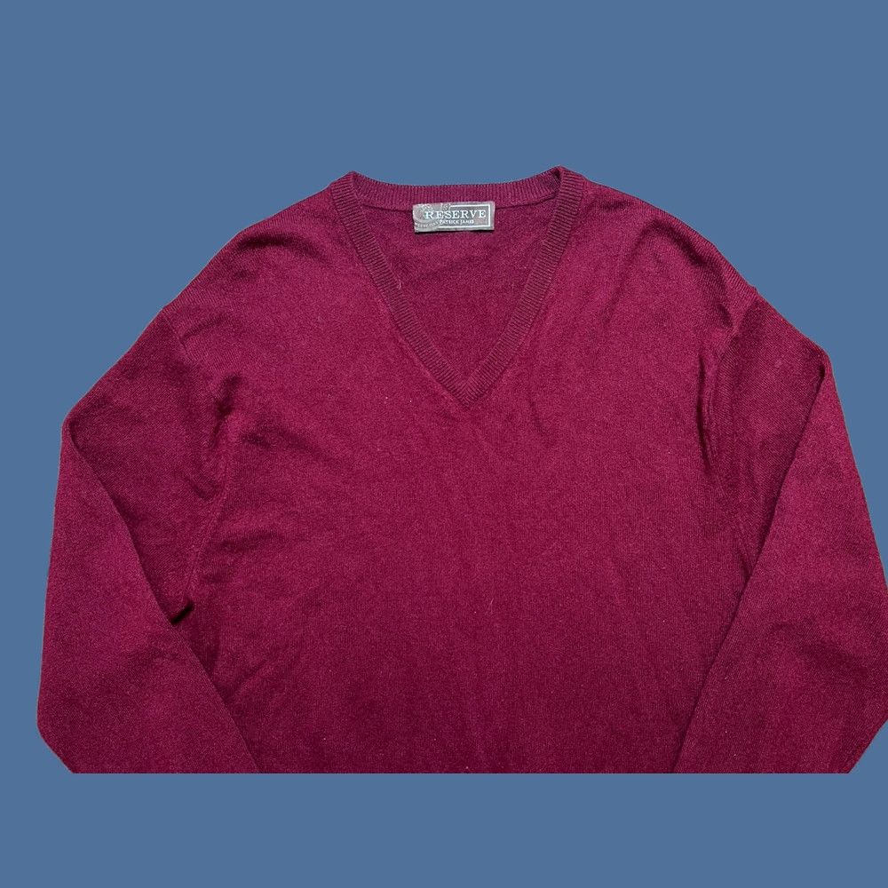 Vintage Patrick James Reserve Mens Sweater Burgundy Red V-Neck 100% Cashmere Medium Knit Pullover Size US M / EU 48-50 / 2 - 1 Thumbnail