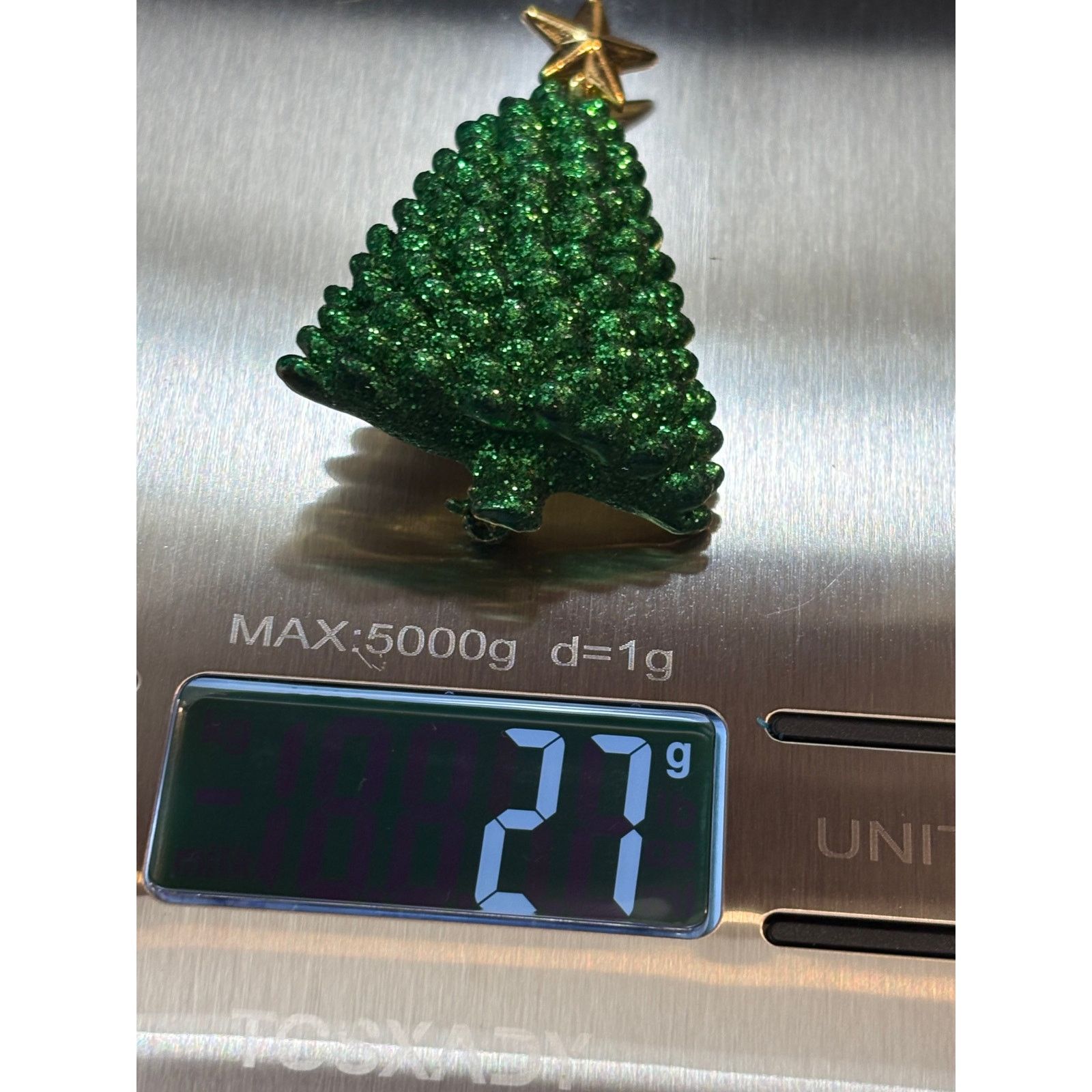 Other Vintage Glitter Christmas Tree Brooch unsigned 2.25” 27g Size ONE SIZE - 4 Thumbnail