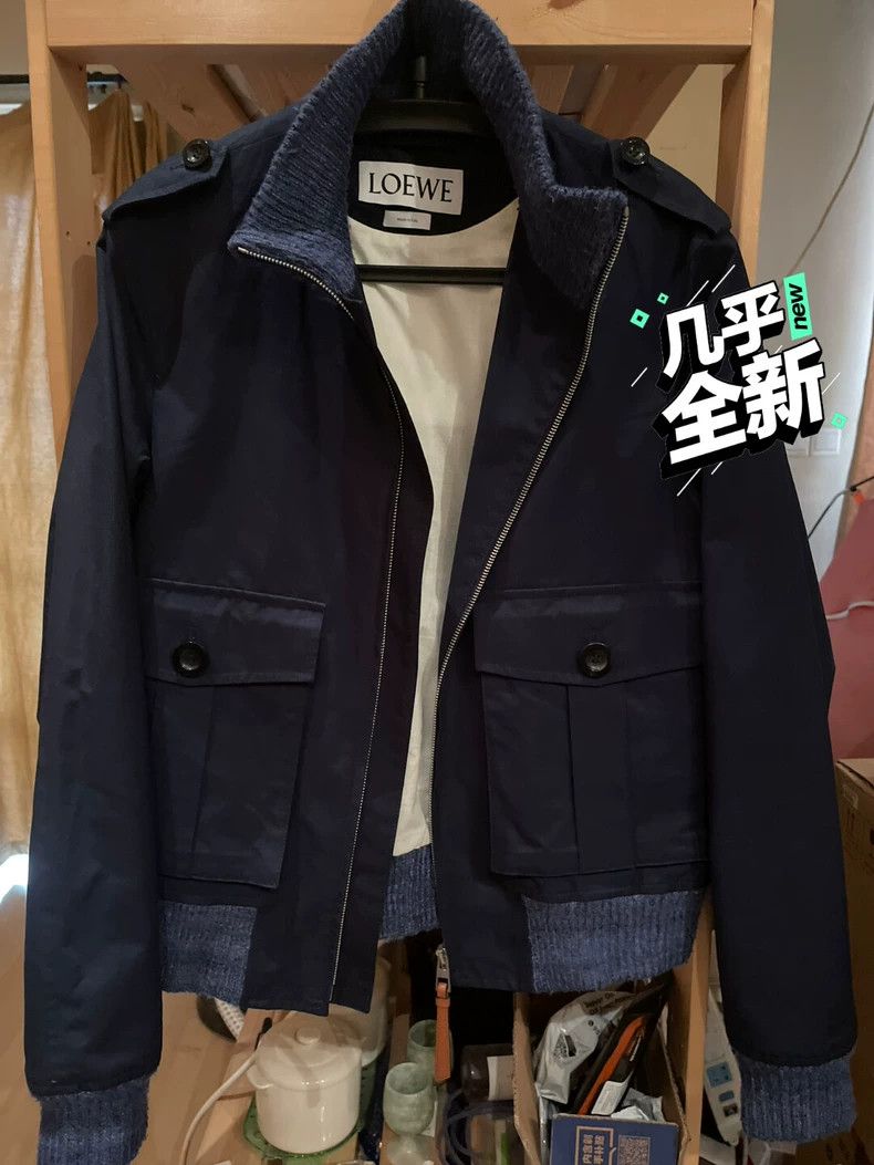 LOEWE Loewe signature printed jacket with cowhide pocket i