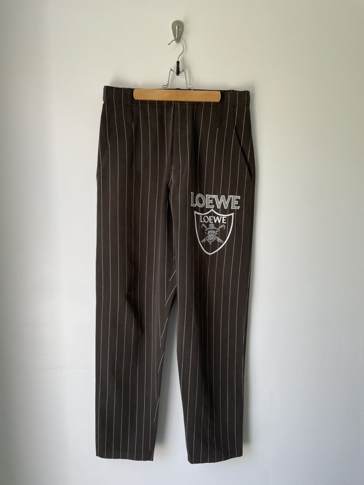 Loewe Loewe "Raiders" Embroidered Pinstripe Virgil Pant Size US 34 / EU 50 - 1 Thumbnail
