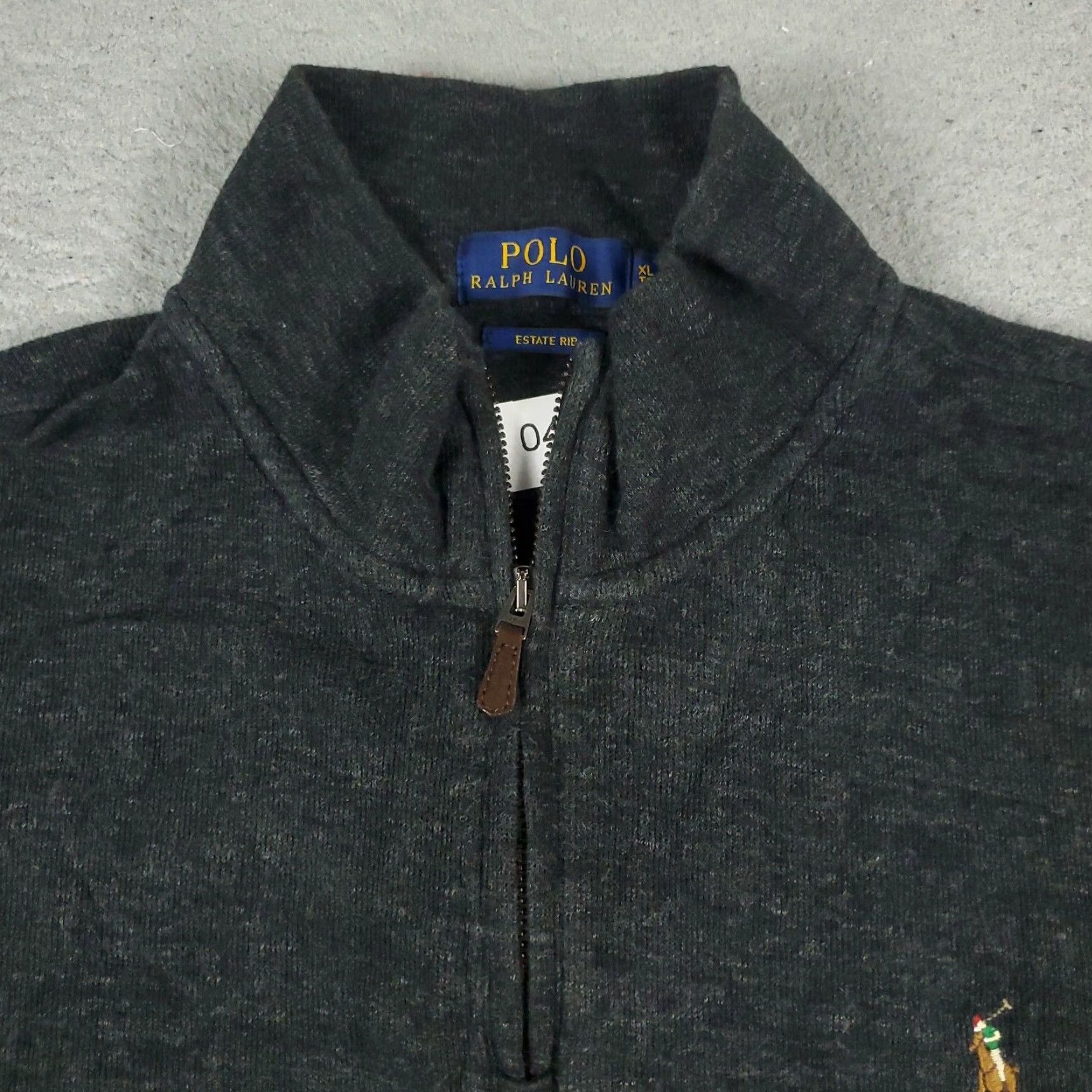 Ralph Lauren Ralph Lauren Mens XL Gray Pony Sweater 1/4 Zip Up Extra Large Pullover Sweatshirt Size US XL / EU 56 / 4 - 3 Thumbnail