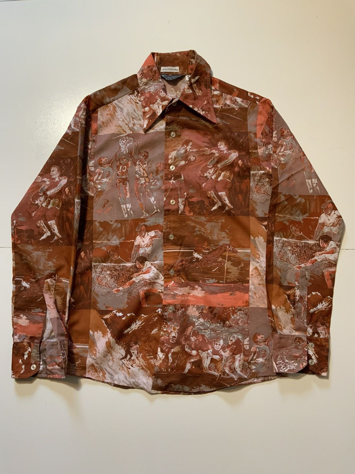 Playboy × Vintage Vintage 70s Chemise Et Cie Playboy Sports AOP Collage Shirt Size US S / EU 44-46 / 1 - 1 Thumbnail