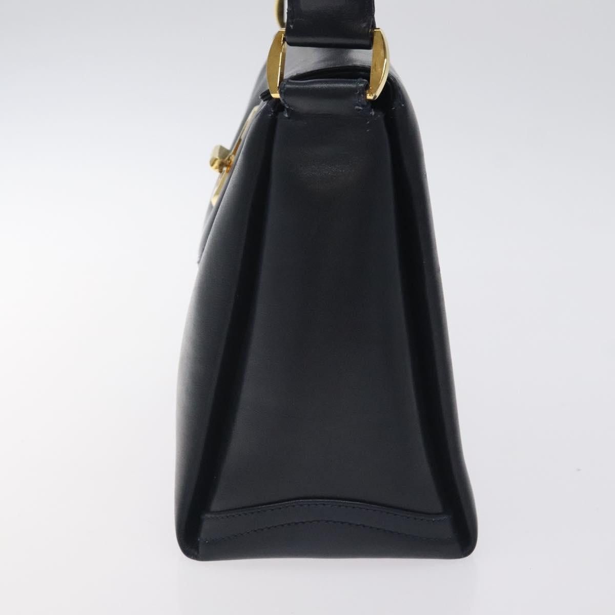 Gucci GUCCI Hand Bag Leather Navy Gold Size ONE SIZE - 4 Thumbnail