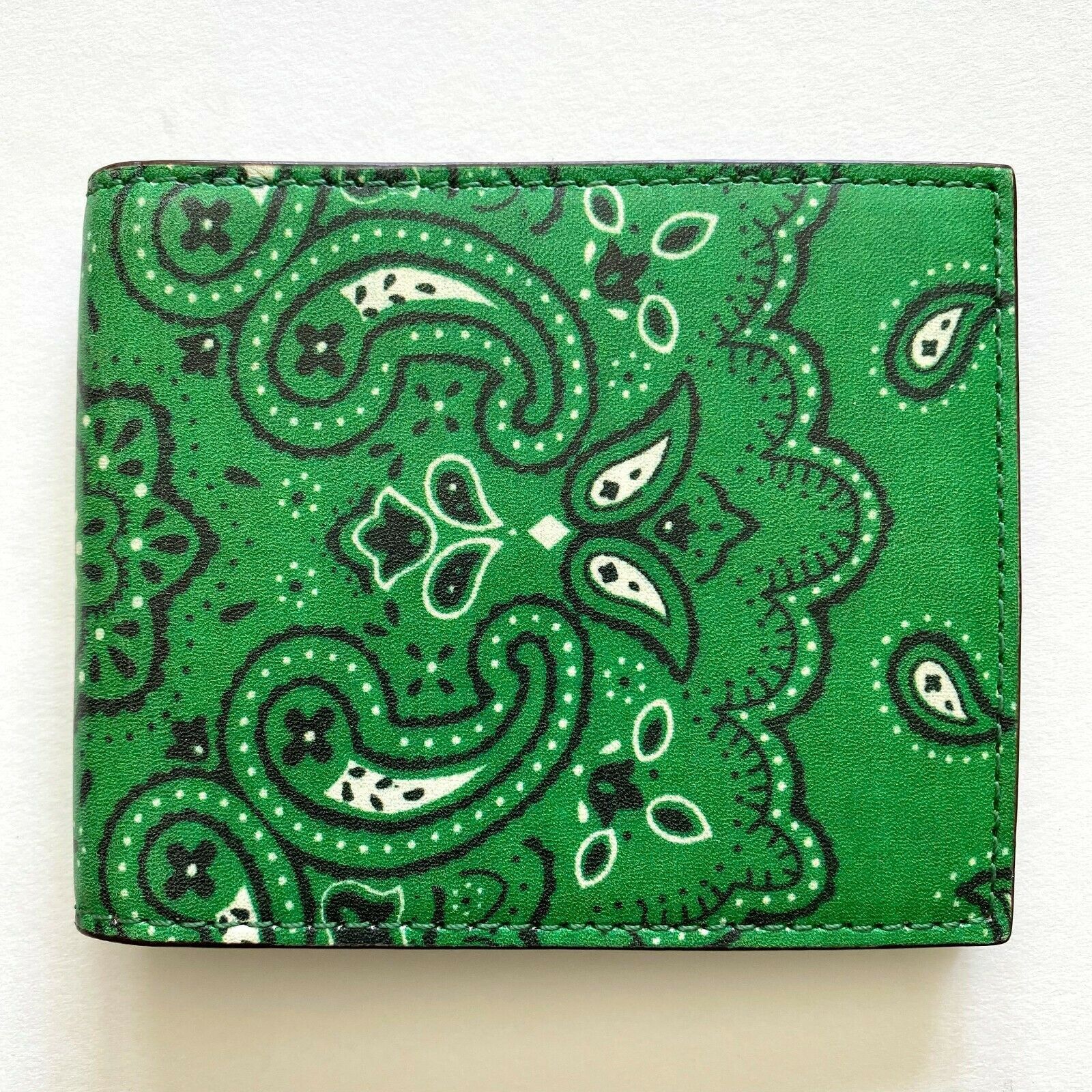 Jack Spade RARE PAISLEY BANDANA PRINT LEATHER BIFOLD WALLET Grailed