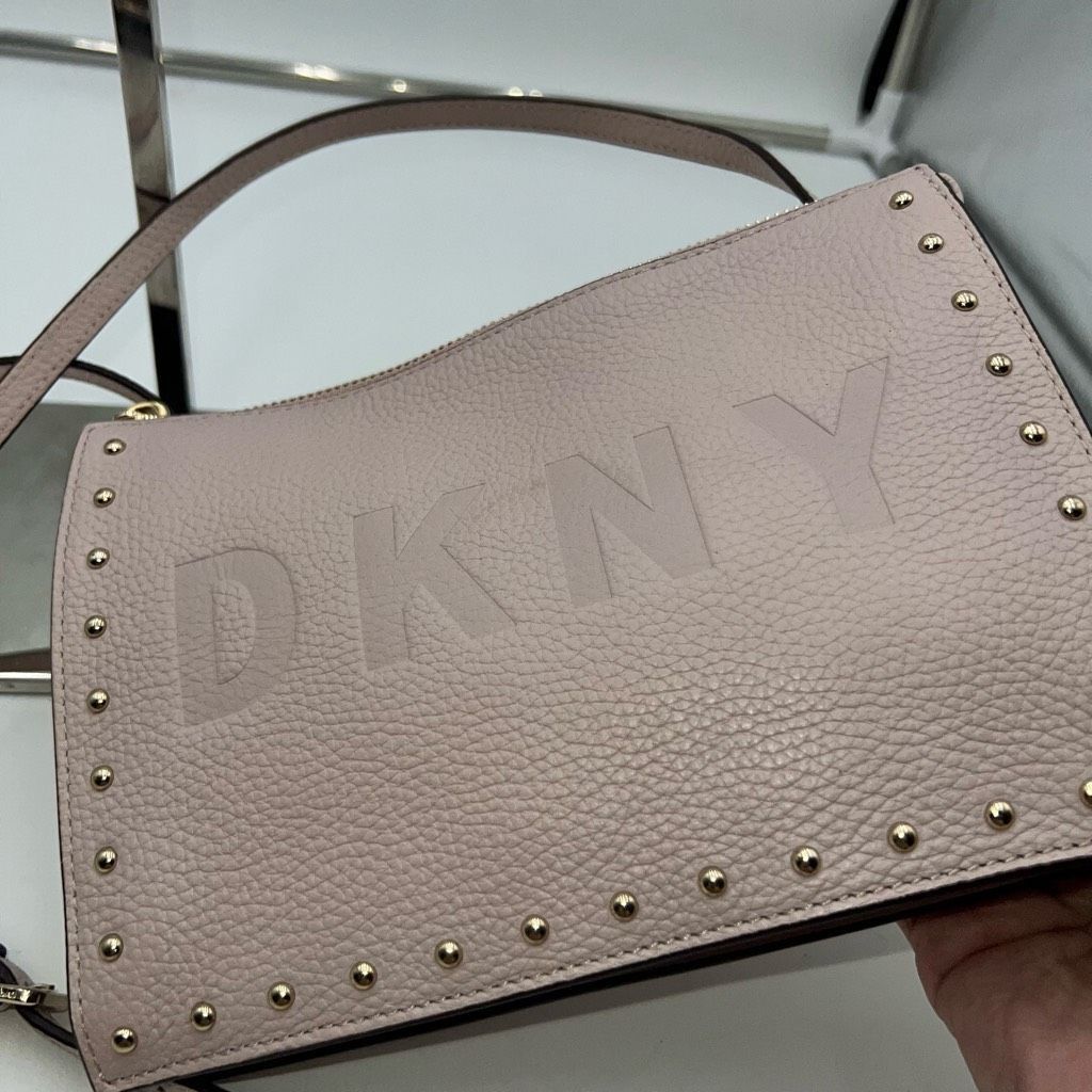 DKNY DKNY Blush Pink Leather Studded Crossbody Bag Size ONE SIZE - 8 Thumbnail