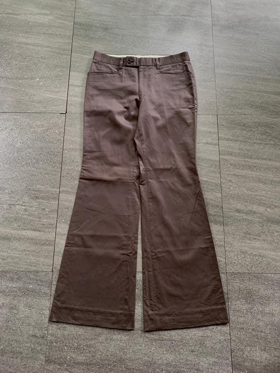 Japanese Brand Shiny Flared Trousers Size US 31 - 1 Thumbnail