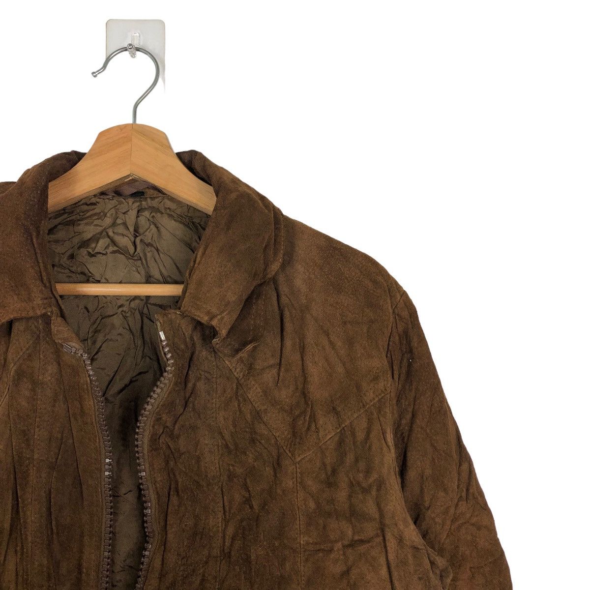 Japanese Brand 🔥Rare Genuine Leather Bomber Jacket Issey Miyake Size US L / EU 52-54 / 3 - 6 Thumbnail