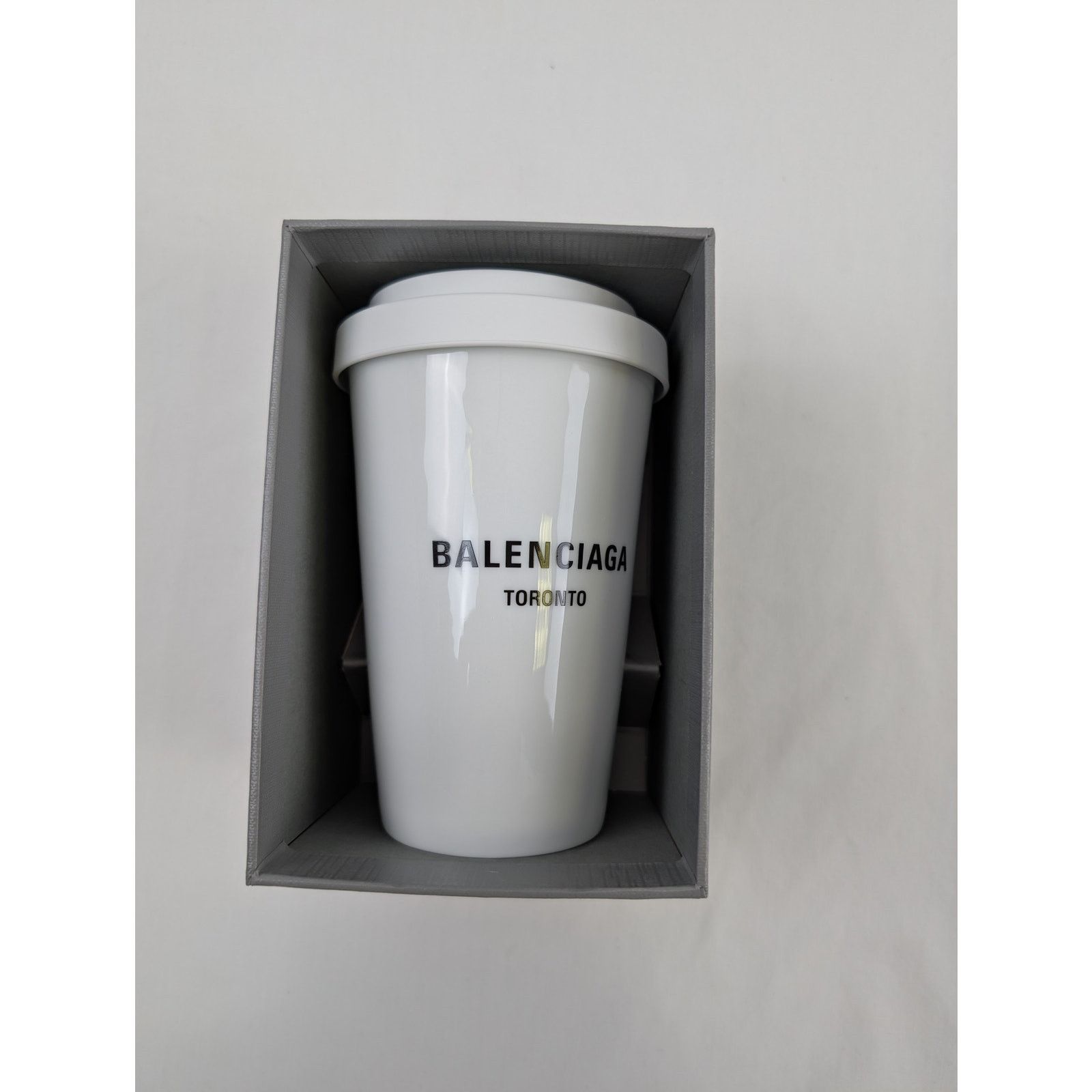 Balenciaga o1rshd1 Q:2/ Size:OS / Toronto Porcelain Coffee Cup in White Size ONE SIZE - 5 Thumbnail