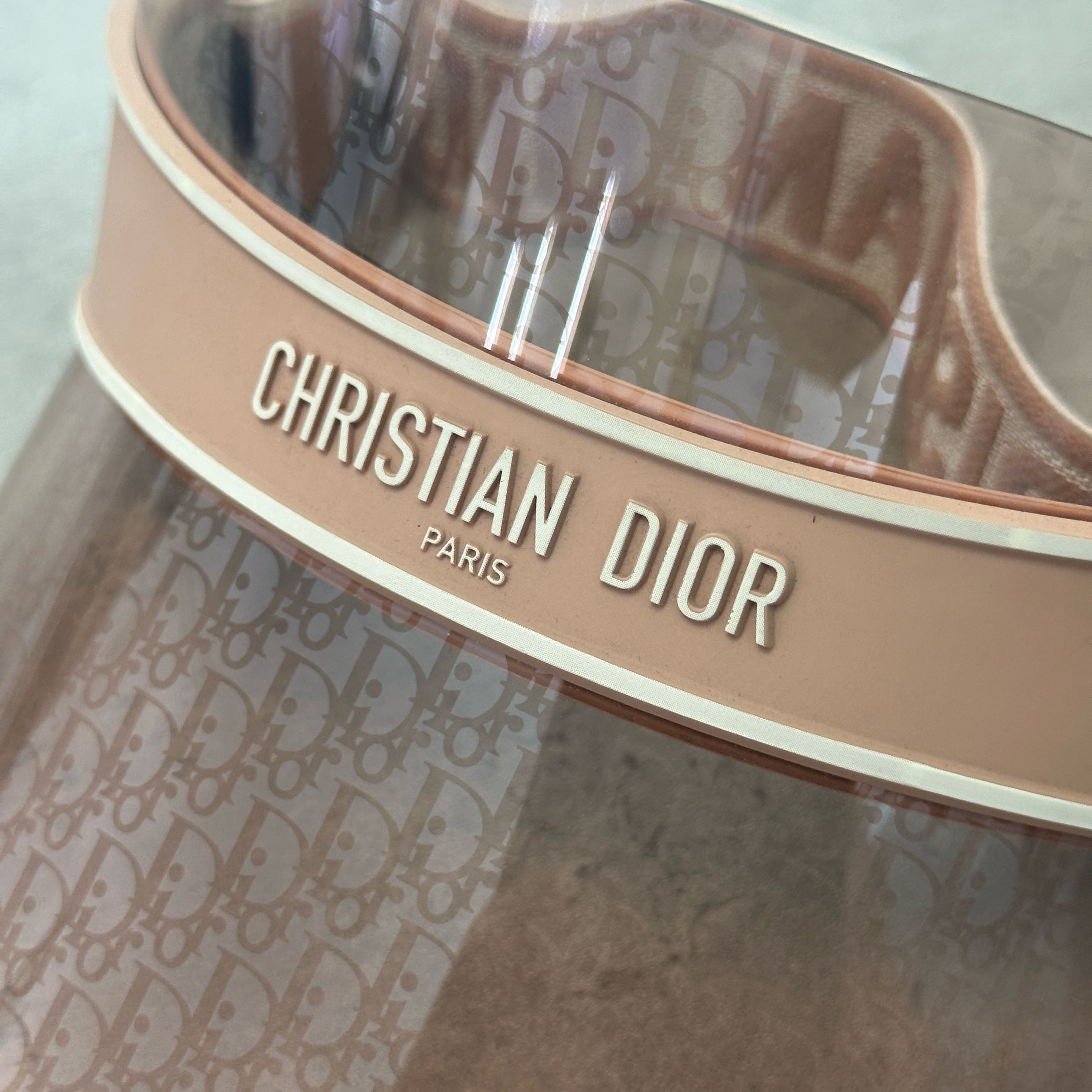Dior DIOR Diorclub V1U Logo Clear Visor PINK Size ONE SIZE - 5 Thumbnail