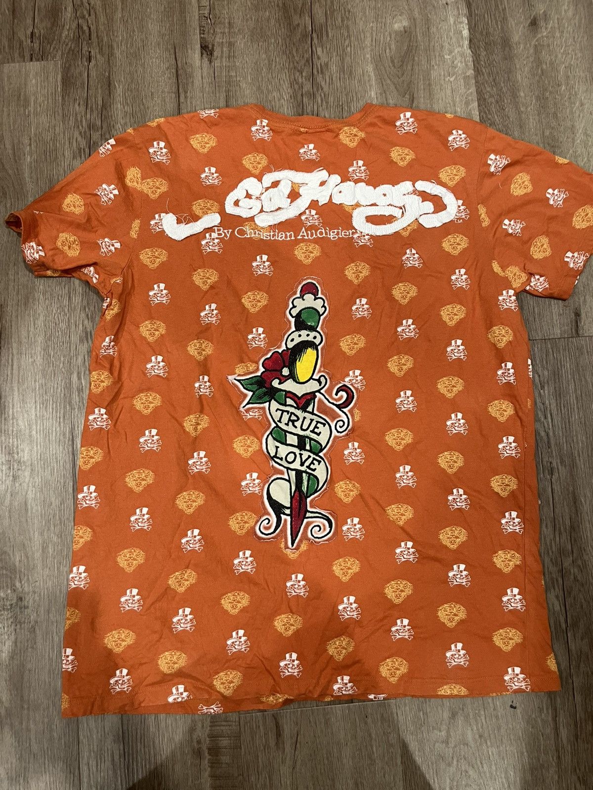 Ed Hardy Vintage Ornage Ed Hardy Y2K shirt Size US L / EU 52-54 / 3 - 5 Thumbnail