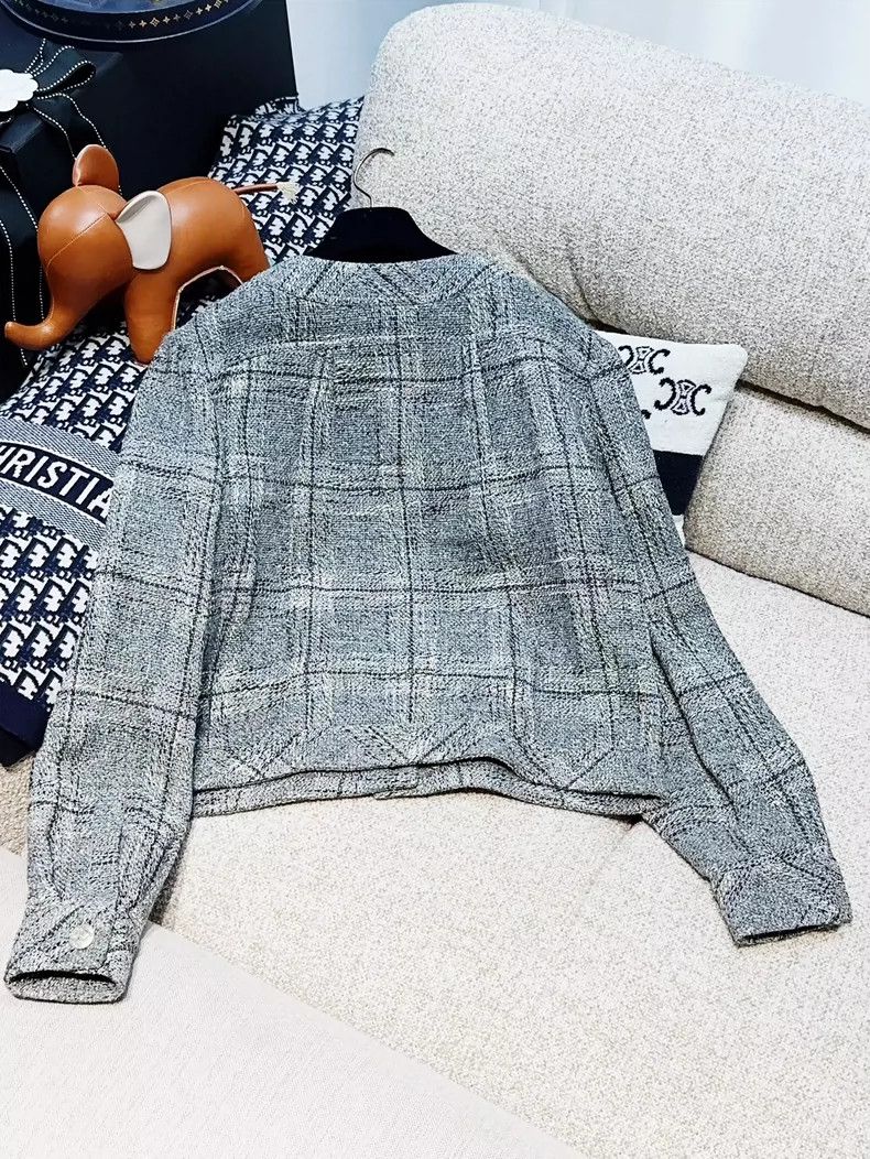 Chanel Chanel 19P spring and summer preview gray ruffled round-ne Size XS / US 0-2 / IT 36-38 - 2 Thumbnail