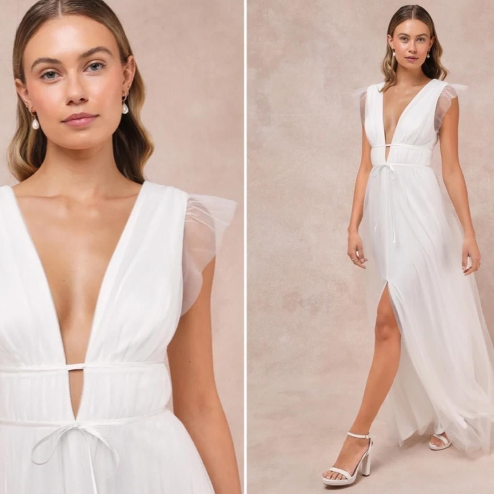 Lulus LULU's Prom Wedding Bridal Shower Engagement Tulle Maxi Size M / US 6-8 / IT 42-44 - 1 Thumbnail