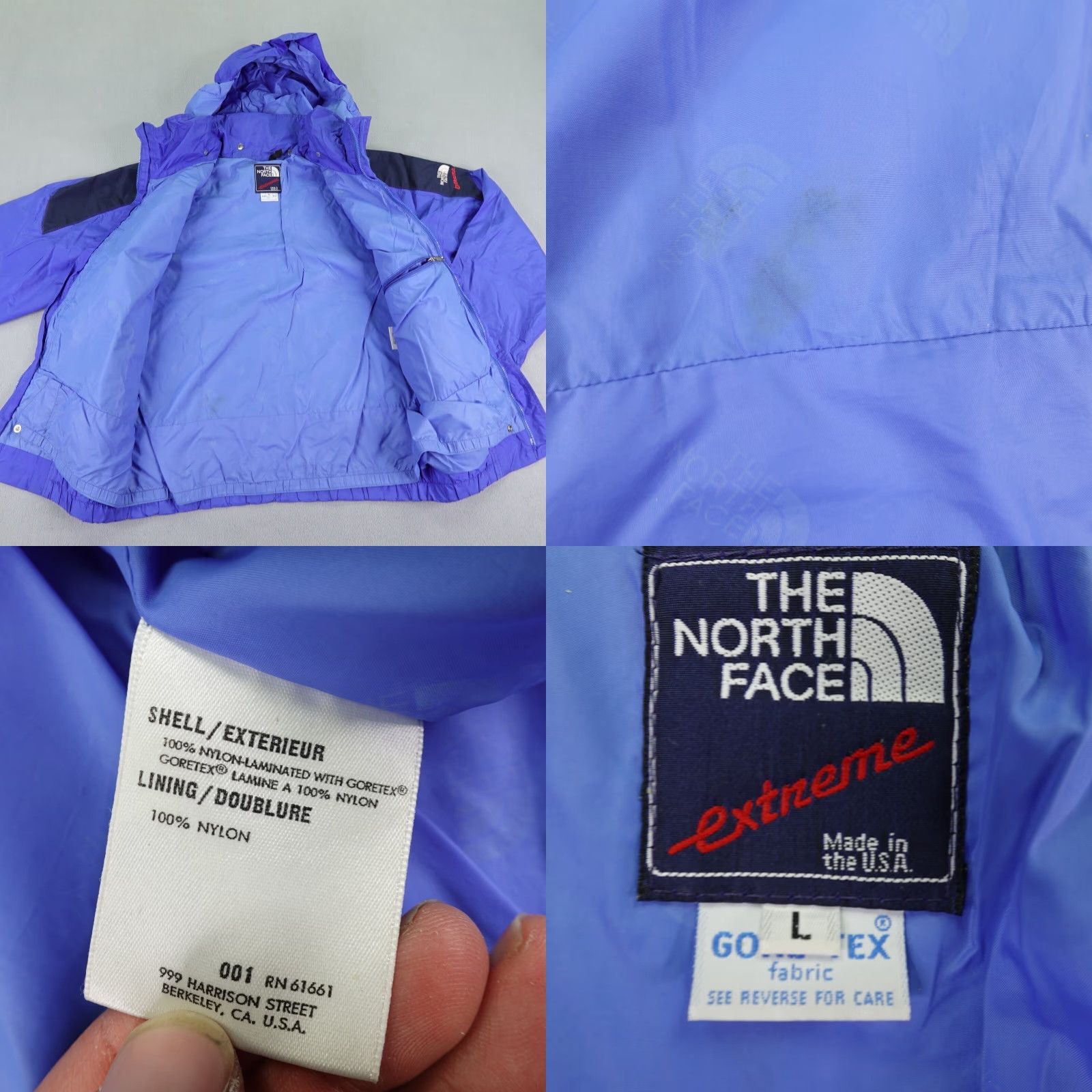 The North Face VINTAGE The North Face Jacket Mens Large Blue Extreme GTX Waterproof Made in USA 90s Size US L / EU 52-54 / 3 - 8 Thumbnail