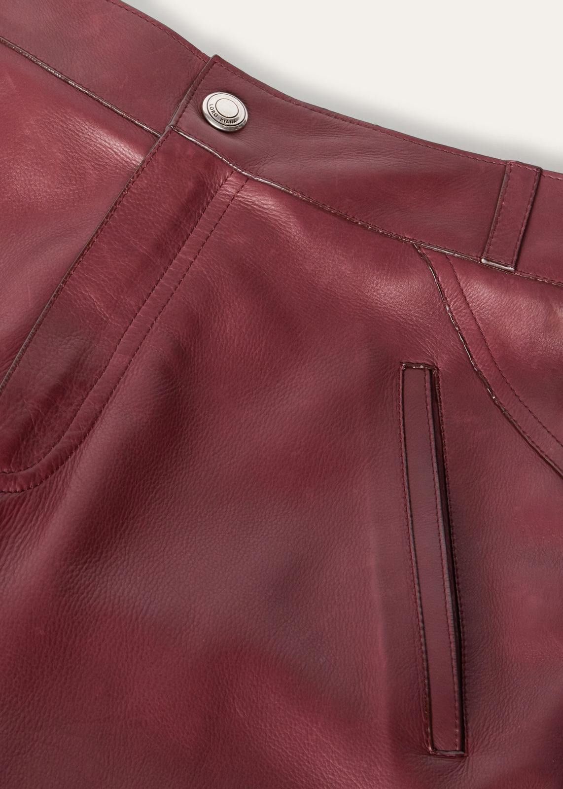 Loro Piana o1srvl11e0425 FAO0494 Kendrick Pant in Burgundy Size 26" / US 2 / IT 38 - 3 Thumbnail