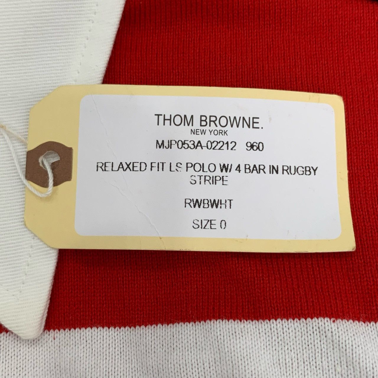 Thom Browne Thom Browne TB Classic 4-Bar Stripe Cotton Polo Shirt Size US XS / EU 42 / 0 - 6 Thumbnail