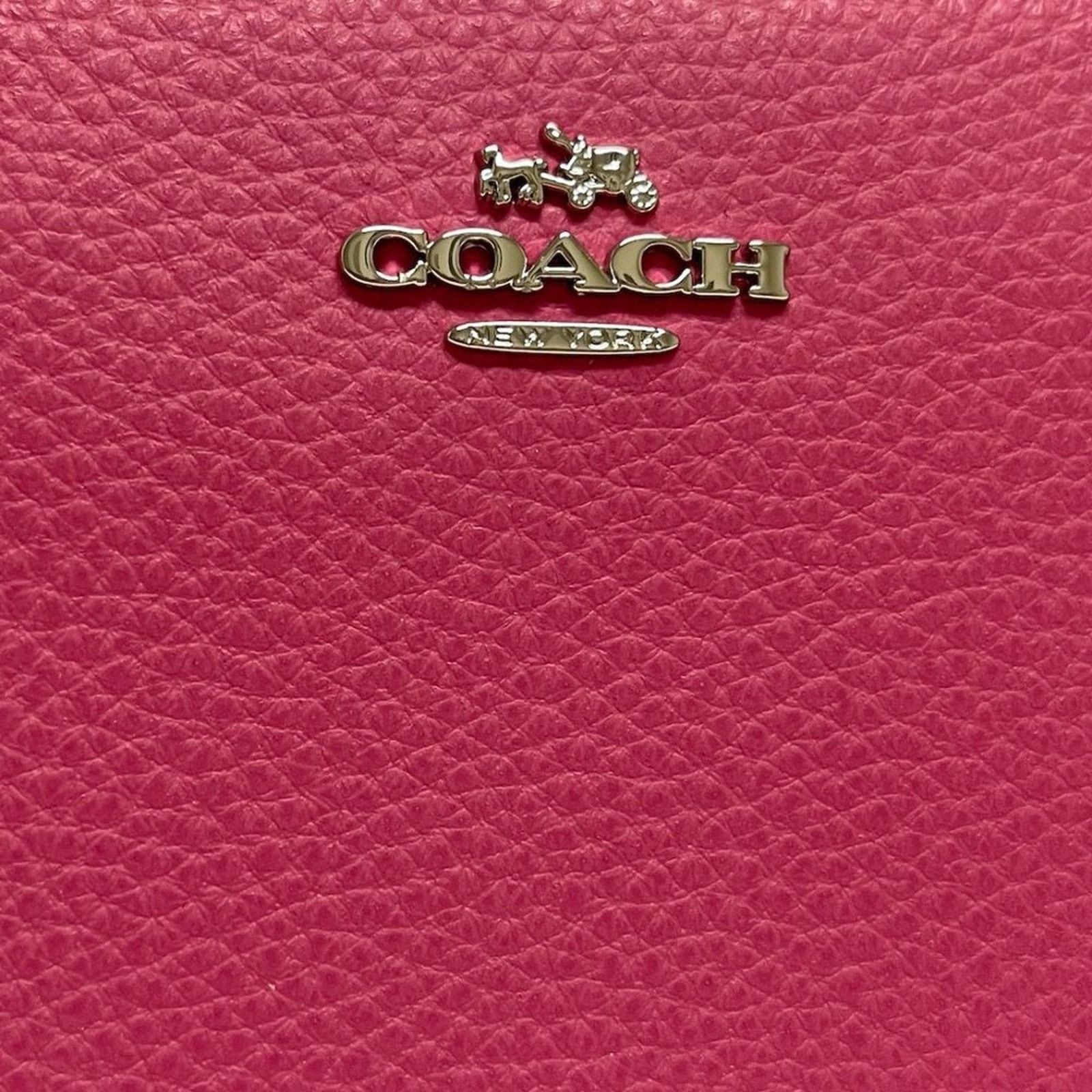 Coach Coach Magenta Pebbled Leather Accordion Wallet Size ONE SIZE - 2 Thumbnail