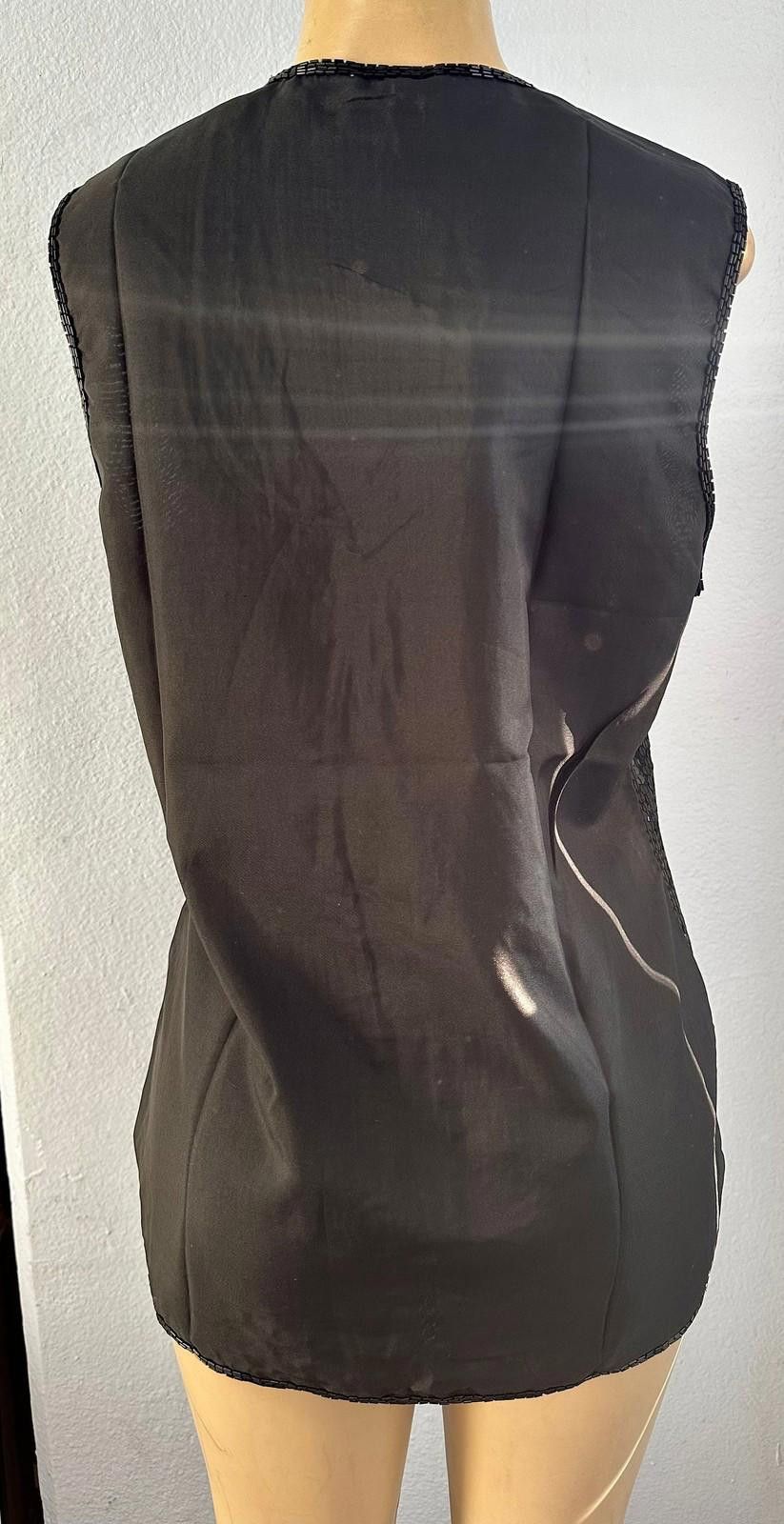 Designer Sequin Vest Black Size 8 Only Size M / US 6-8 / IT 42-44 - 2 Thumbnail