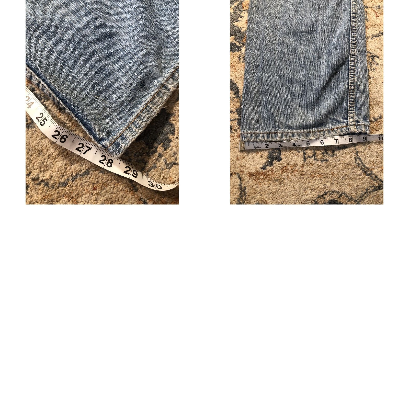 Levi's Levi's 569 Jeans Mens 36x28 Light Wash Denim Relaxed Straight 5-Pocket Logo Zipper Button Blue Size US 36 / EU 52 - 9 Thumbnail