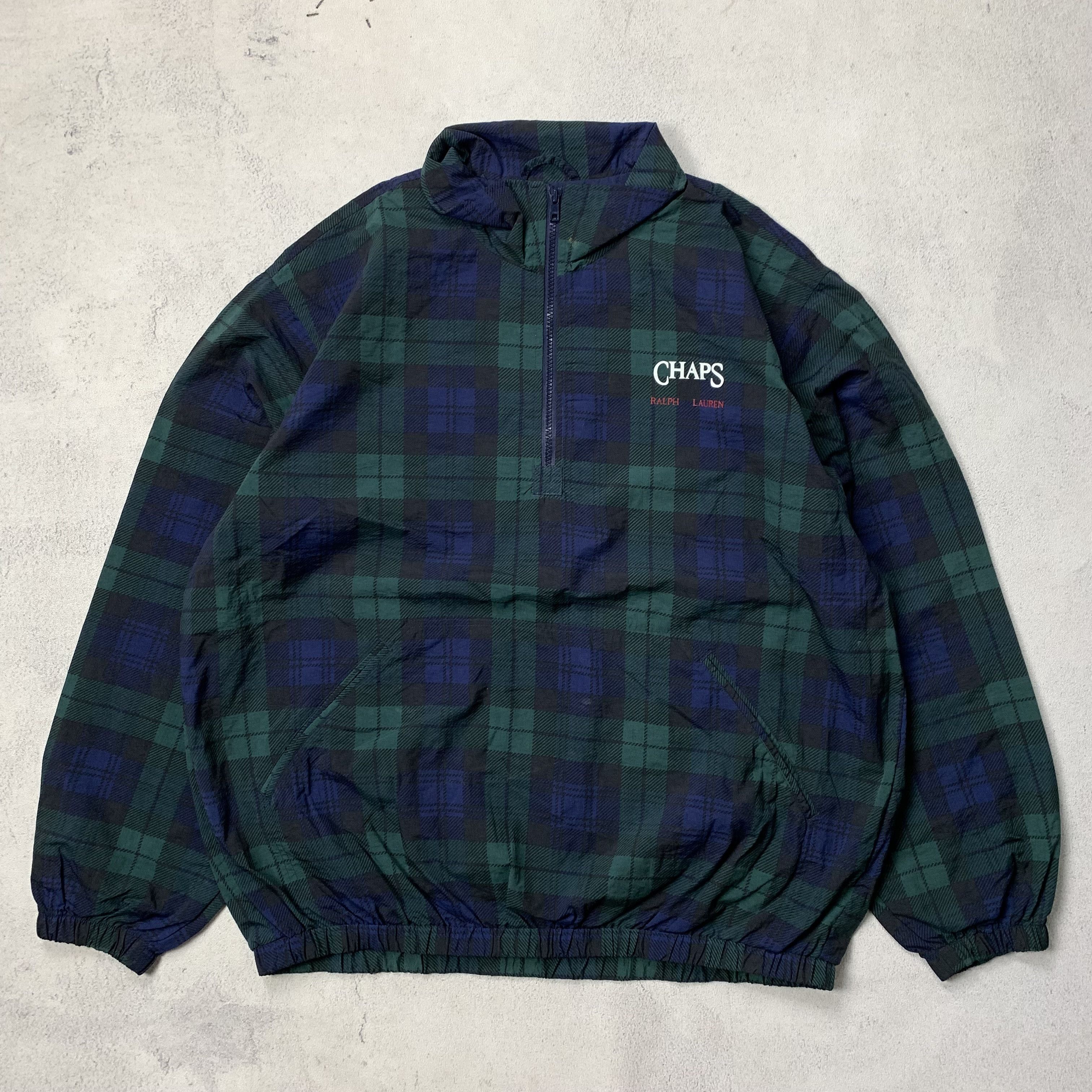 Vintage Chaps Ralph Lauren Plaid Tartan Halfzip Jacket