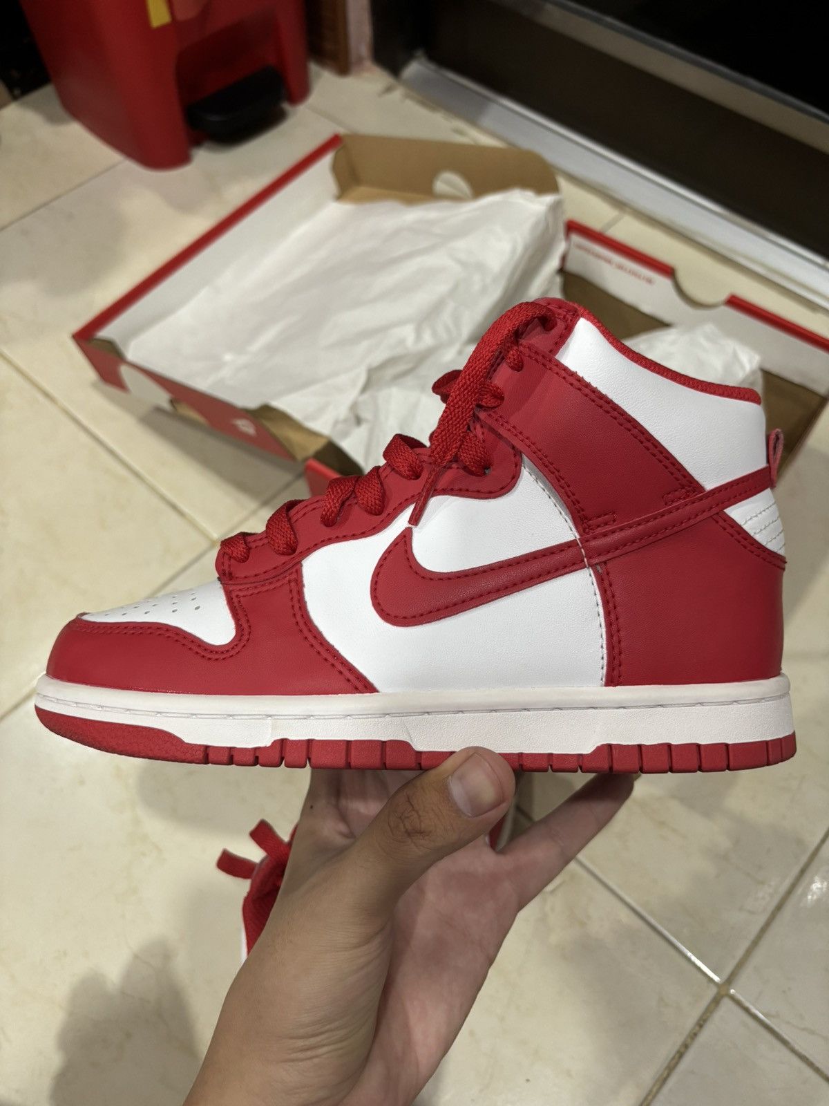 Nike × Other Nike Dunk High University Red Size US 4.5 / IT 34.5 - 11 Thumbnail