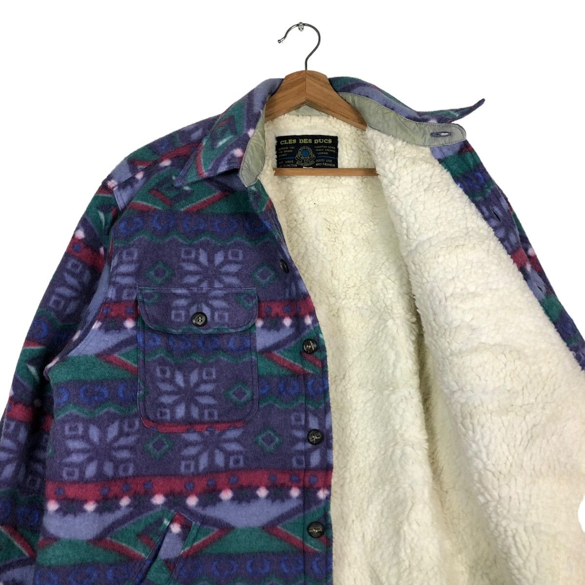 Japanese Brand × Vintage 🔥VINTAGE WOOL JACKET AZTEC NATIVE CLES DES DUCS ISSEY MIYAKE Size US M / EU 48-50 / 2 - 12 Thumbnail