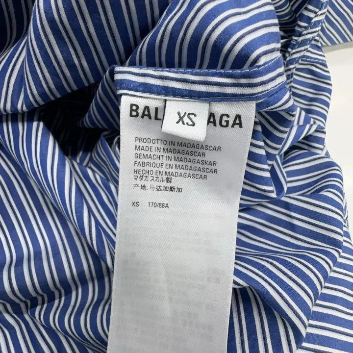 Balenciaga Balenciaga Balenciaga Blue Striped Long Sleeve Shirt -2507 Size US XS / EU 42 / 0 - 4 Thumbnail