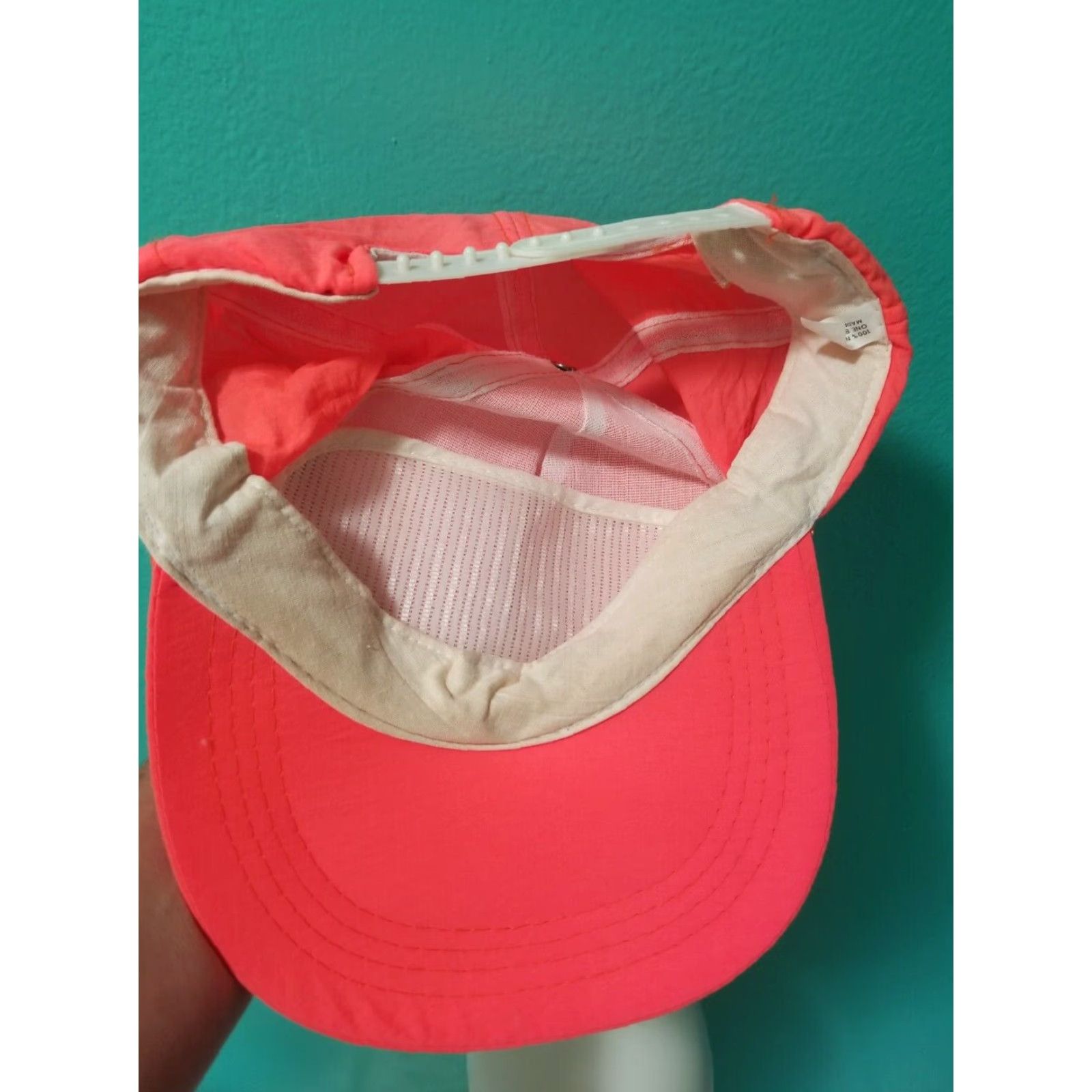 Vintage Vintage Yupoong Nylon Neon Orange Blank Snap Back Hat - Adjustable Men’s Hat, Orange, Snapback, Nylon, Vintage, Yupoong, Men, One Size Size ONE SIZE - 2 Thumbnail