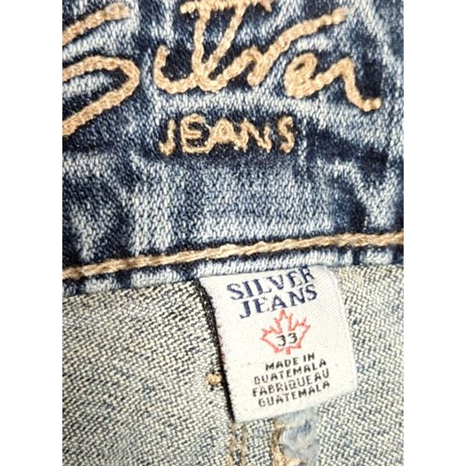 Silver Jeans Co. VINTAGE Silver Jeans Tuesday Bootcut Denim Blue 33x31 Med Wash Women’s Jeans Regular Stretch 5-Pocket Mid Rise(Bootcut) Womens Size 24" / US 00 / IT 34 - 5 Thumbnail