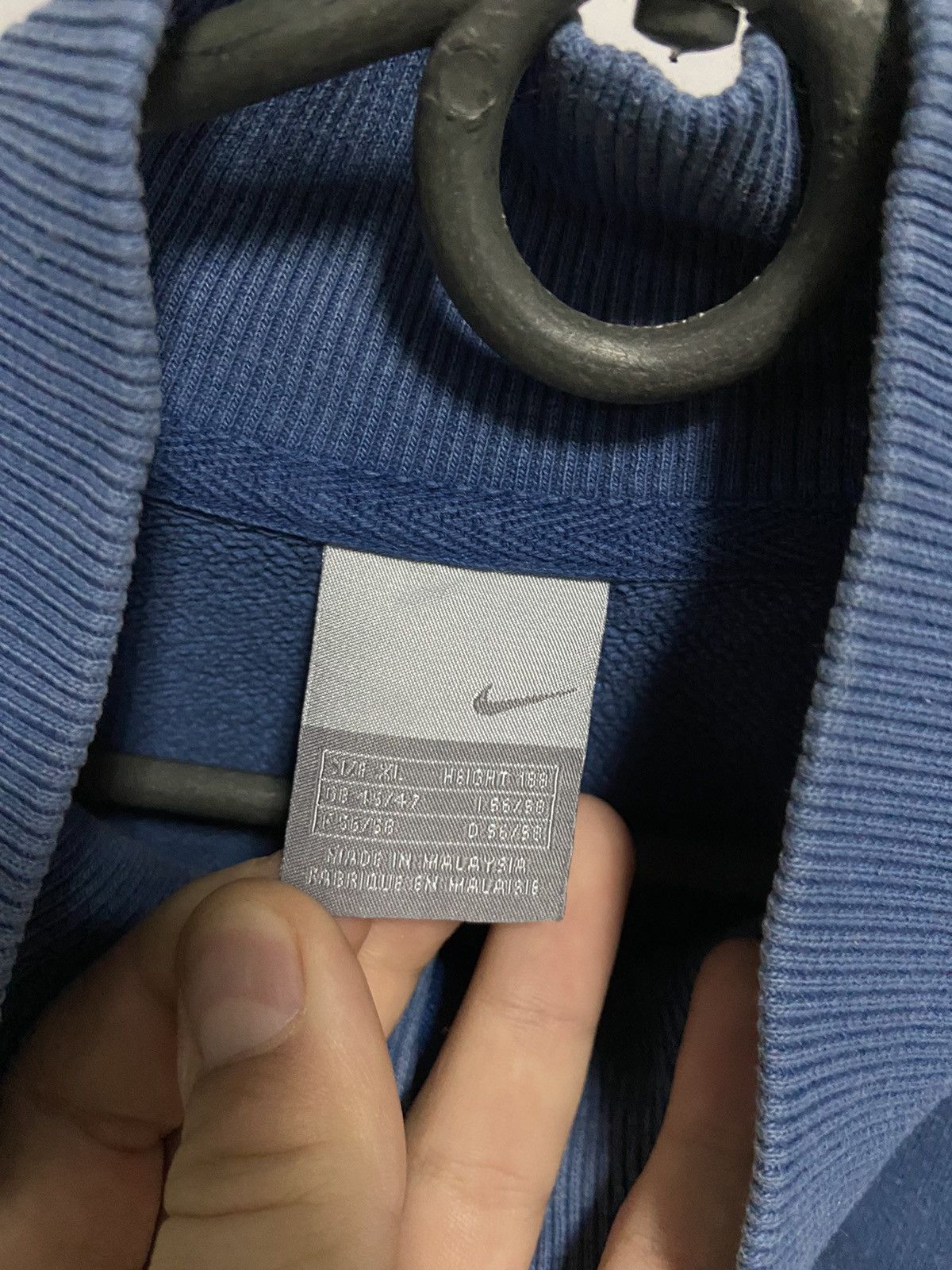 Nike × Vintage Nike zip Sweatshirt Logo Vintage 90s jacket stripe Size US XL / EU 56 / 4 - 5 Thumbnail