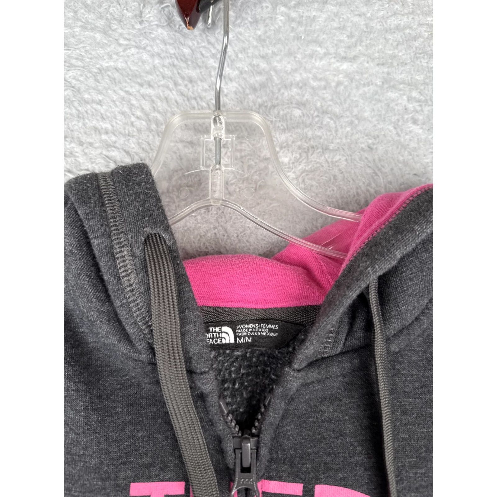 The North Face The North Face Hoodie Womens Medium Gray Pink Full Zip Logo Sweatshirt Jersey Outdoor Size M / US 6-8 / IT 42-44 - 7 Thumbnail
