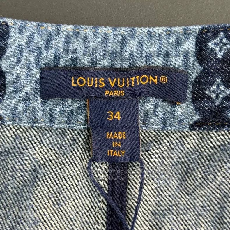 Louis Vuitton Louis Vuitton Denim blue presbyopic leather label checkerb Size 33" - 5 Thumbnail
