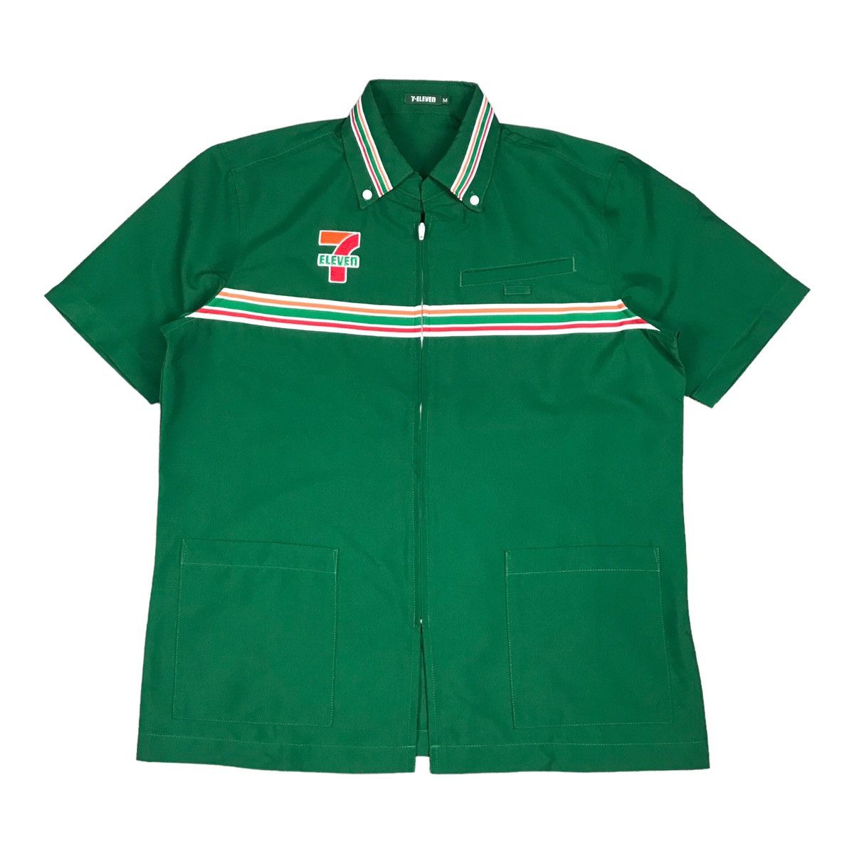 Japanese Brand 7 Eleven embroidery logo zipper Japan uniform work jacket Size US M / EU 48-50 / 2 - 1 Thumbnail