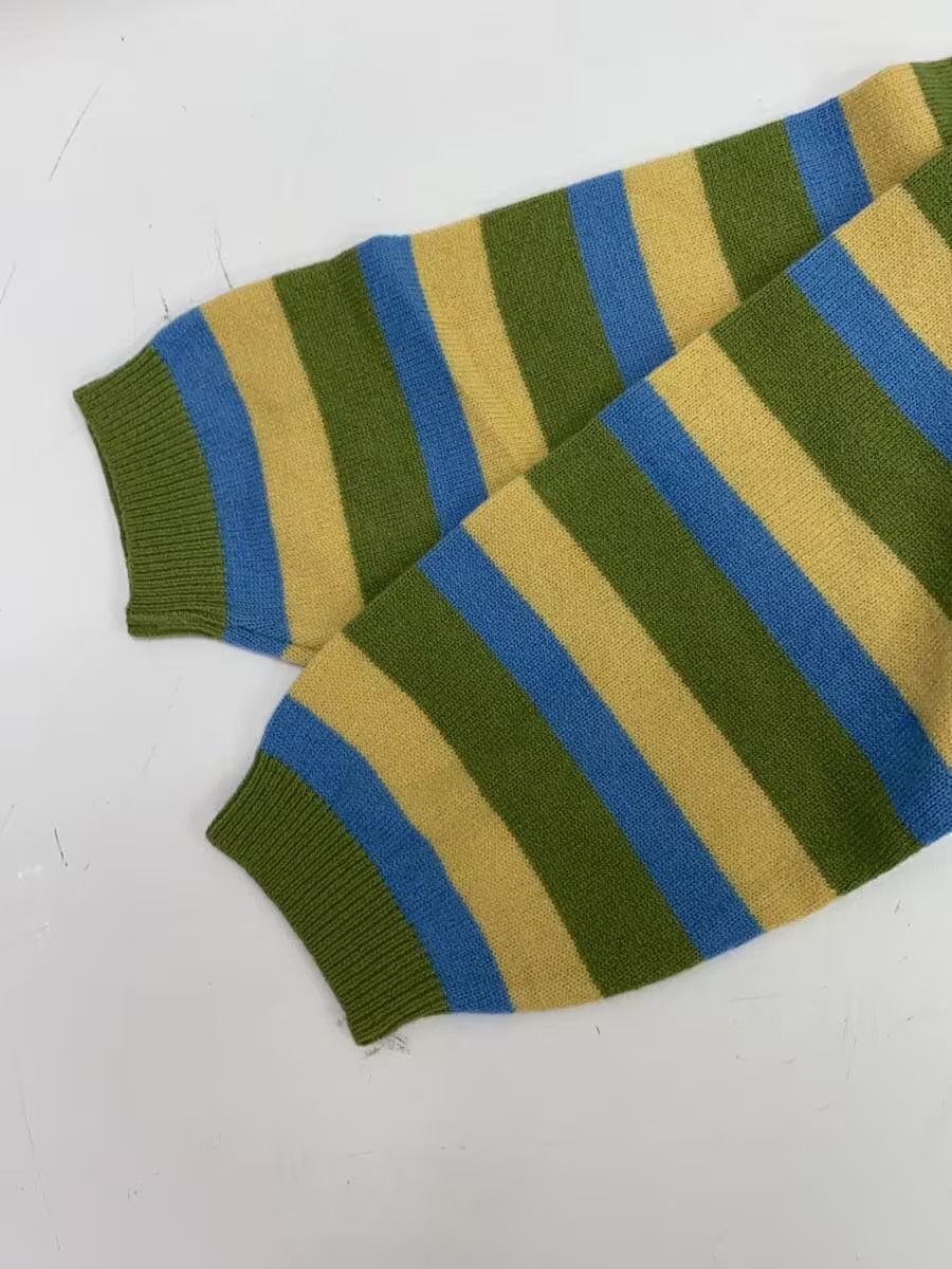 Comme des Garcons 1989 Cropped Striped Wool Knit Sweater Size M / US 6-8 / IT 42-44 - 3 Thumbnail