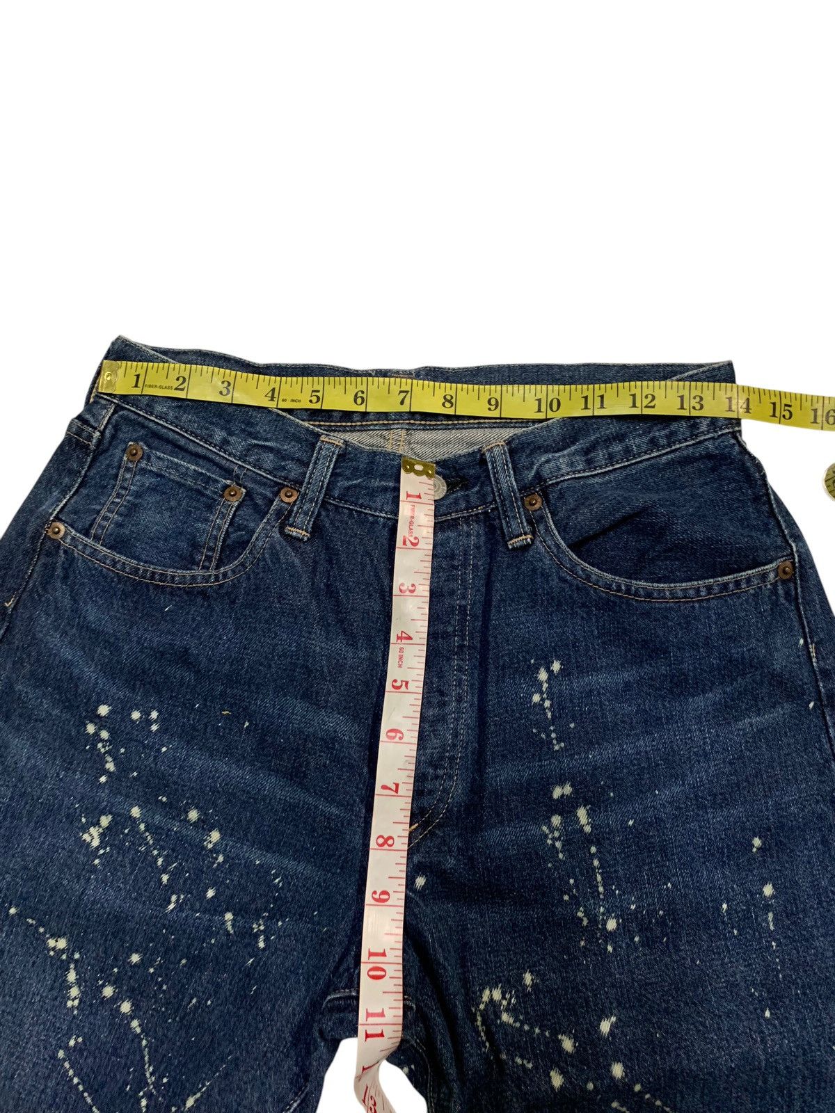 Kapital JOHNBULL BUTTON FLY SELVEDGE DISTRESSED DENIM Size US 28 / EU 44 - 18 Thumbnail