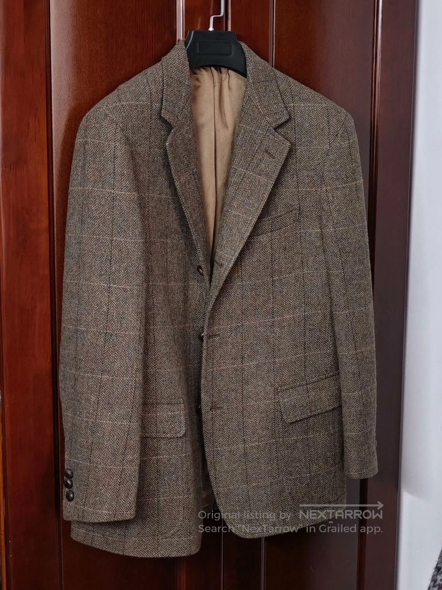 Brooks Brothers Brown Houndstooth Wool Half-Lined Blazer. Size US M / EU 48-50 / 2 - 1 Thumbnail
