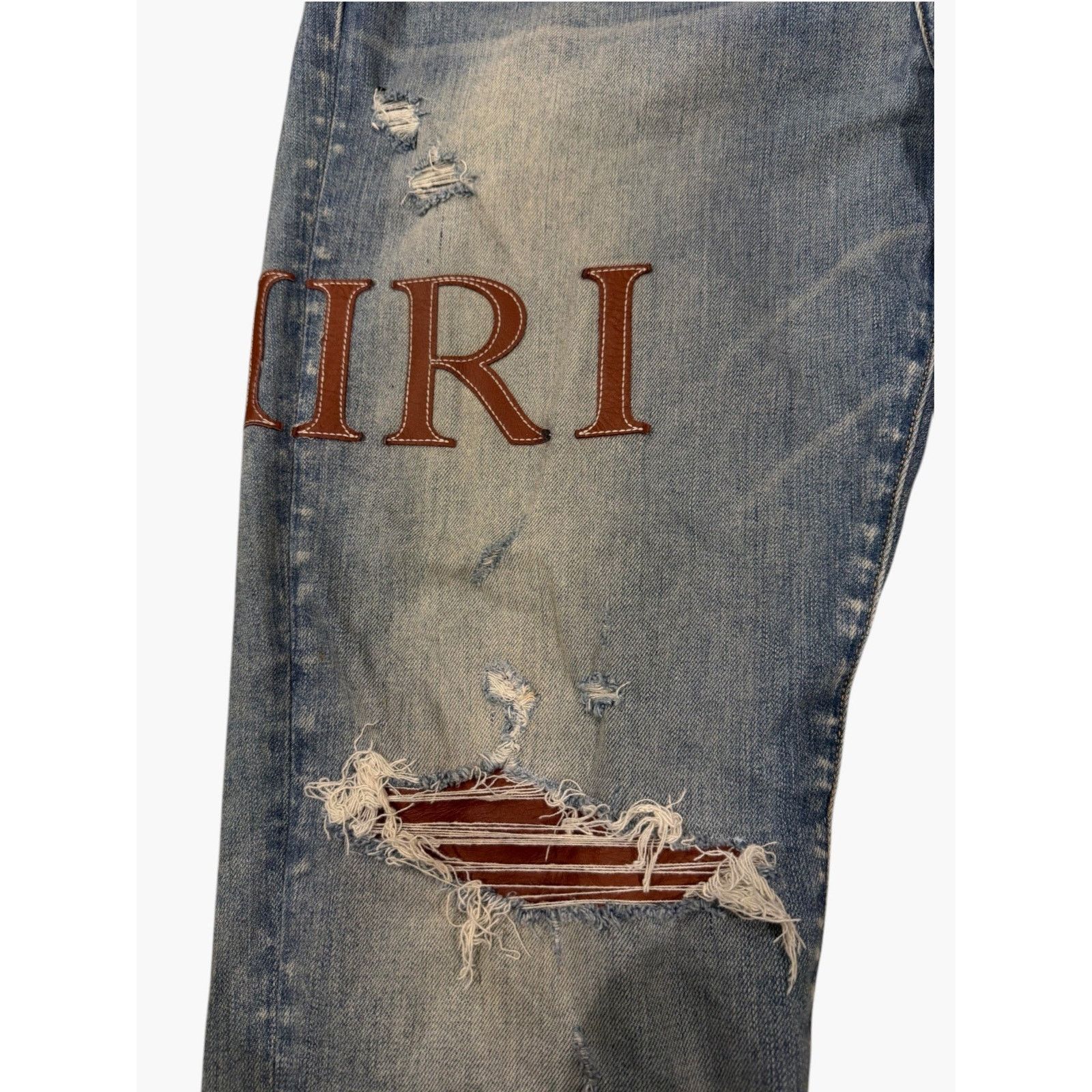 Amiri Amiri Clay Brown Side Logo Light Wash Jeans Size US 40 / EU 56 - 4 Thumbnail
